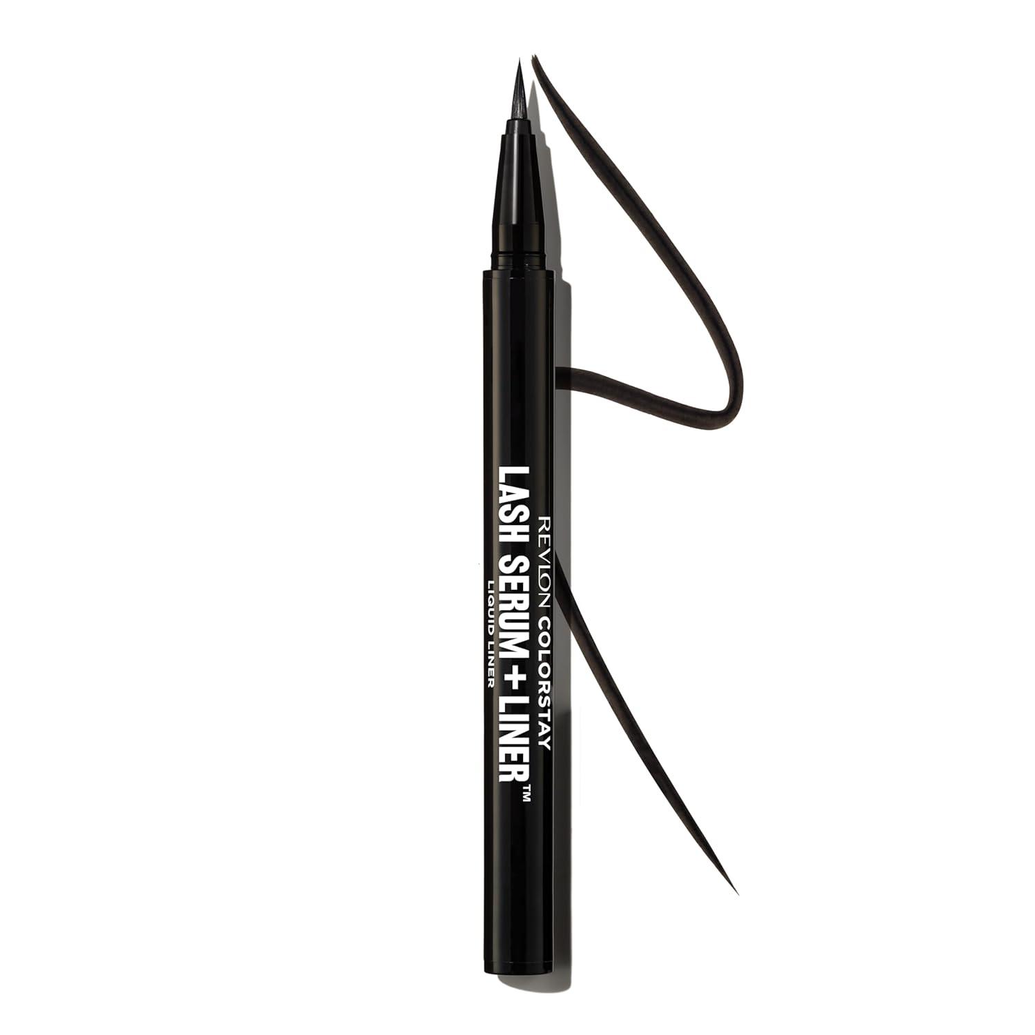 imageREVLON ColorStay Lash Serum Liner Waterproof Eyeliner Healthier Looking Eyelashes SmudgeResistant Flexible Brush Tip 001 Blackest Black