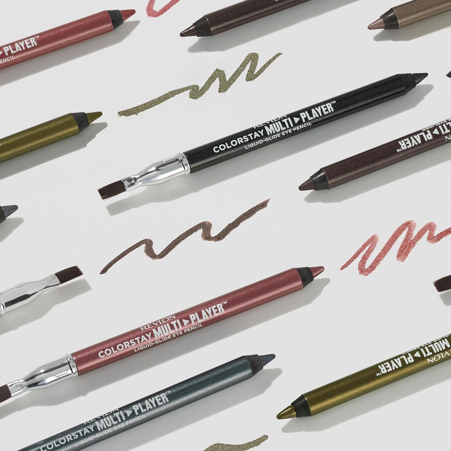 imageREVLON ColorStay Multiplayer LiquidGlide Eye Pencil MultiUse Makeup With Blending Brush Blends Then Sets Creamy Texture Waterproof Smudgeproof Longwearing 403 Glitch Effect 003 OzFortress