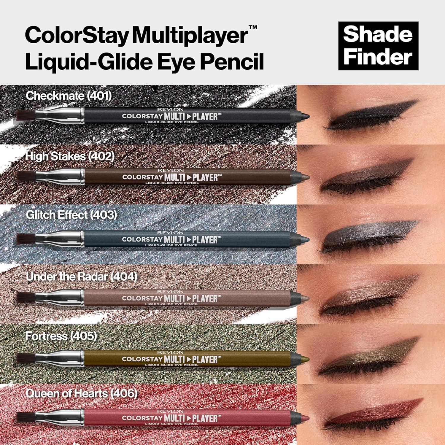 imageREVLON ColorStay Multiplayer LiquidGlide Eye Pencil MultiUse Makeup With Blending Brush Blends Then Sets Creamy Texture Waterproof Smudgeproof Longwearing 403 Glitch Effect 003 OzCheckmate