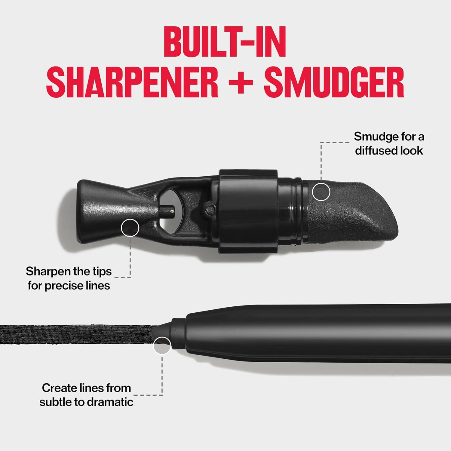 imageREVLON ColorStay Pencil Waterproof Eyeliner SmudgeProof Eye Makeup with BuiltIn Sharpener 212 Bronze 001 ozBlack Brown