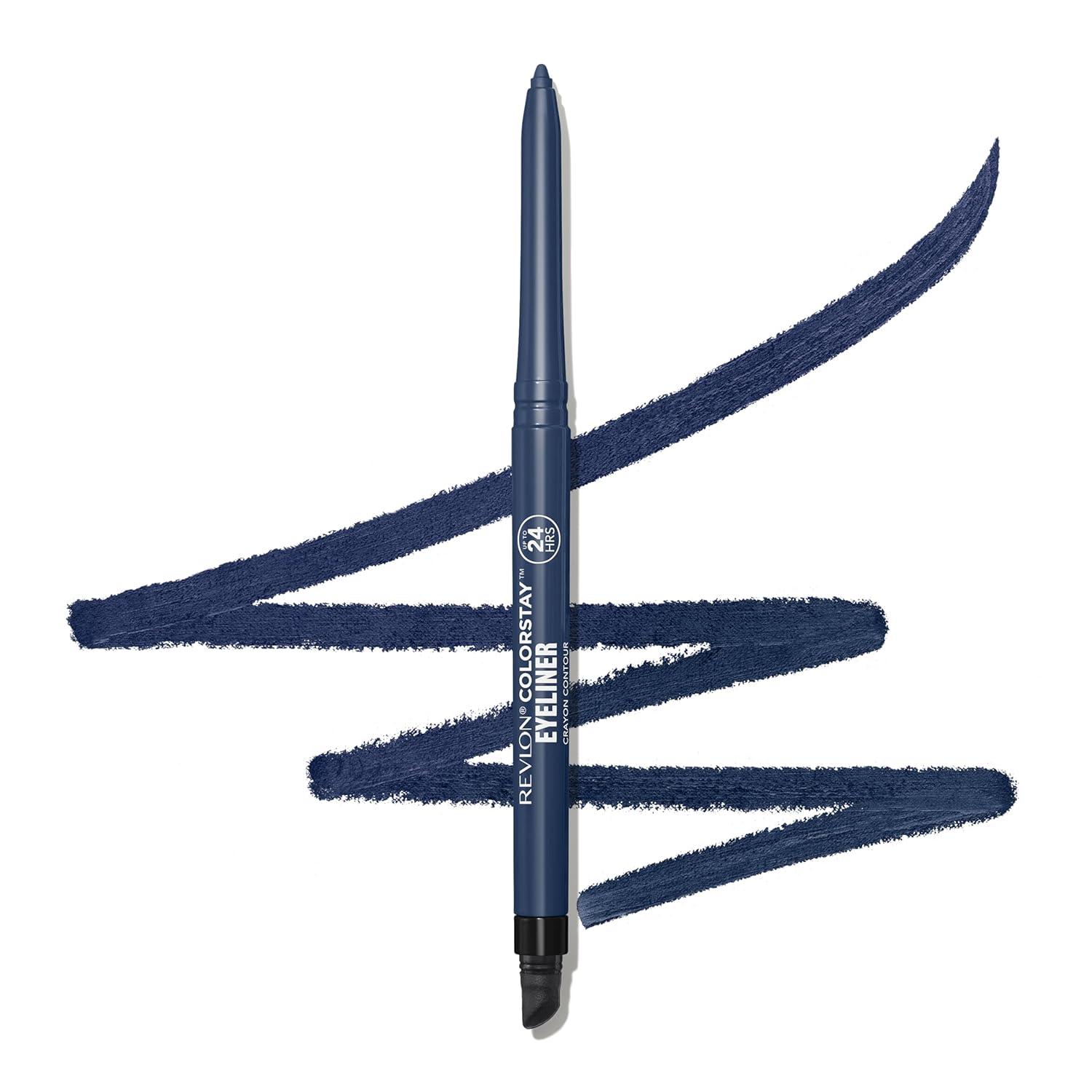 imageREVLON ColorStay Pencil Waterproof Eyeliner SmudgeProof Eye Makeup with BuiltIn Sharpener 212 Bronze 001 ozNavy