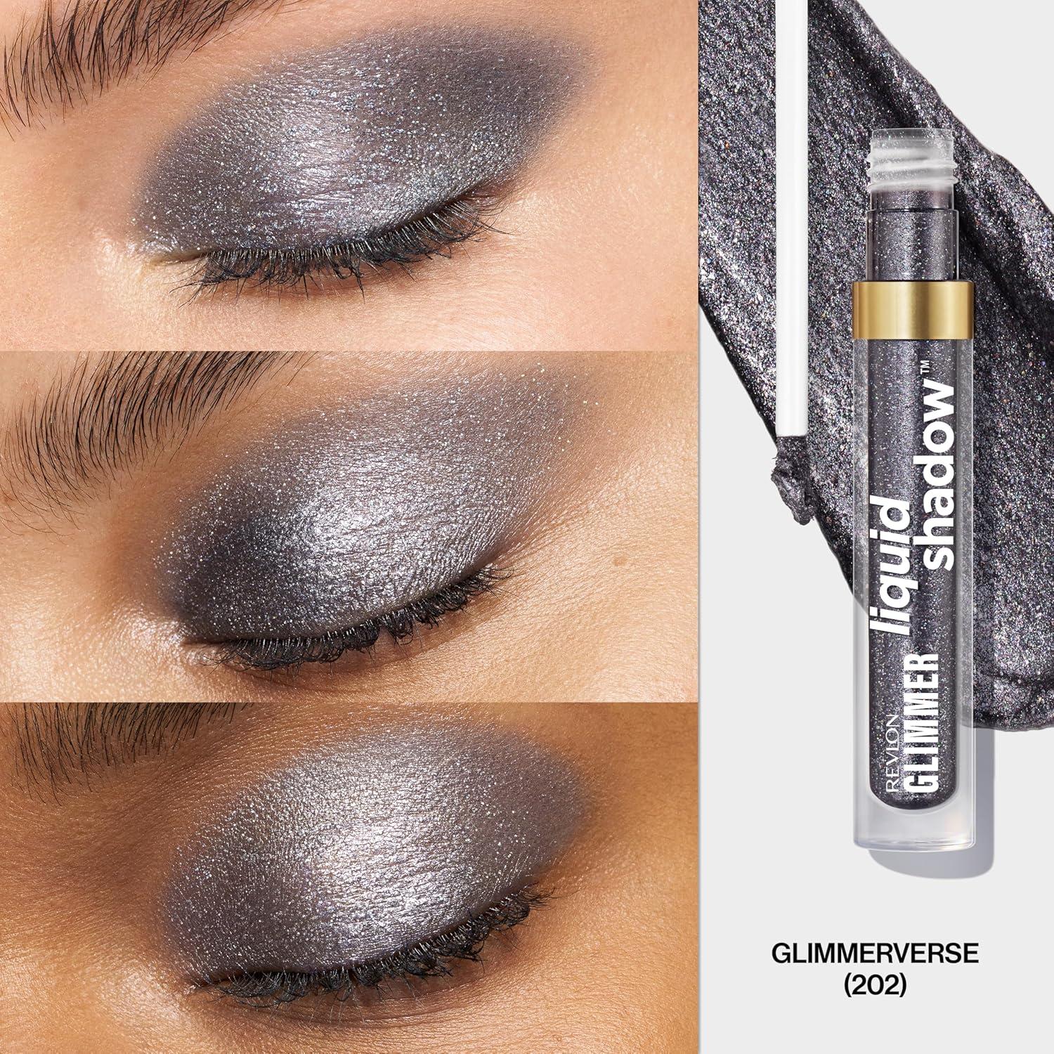 imageREVLON Glimmer Liquid Shadow SmudgeProof Shimmer Eyeshadow Makeup Long Lasting High Pigment 203 Spaced OutGlimmerverse