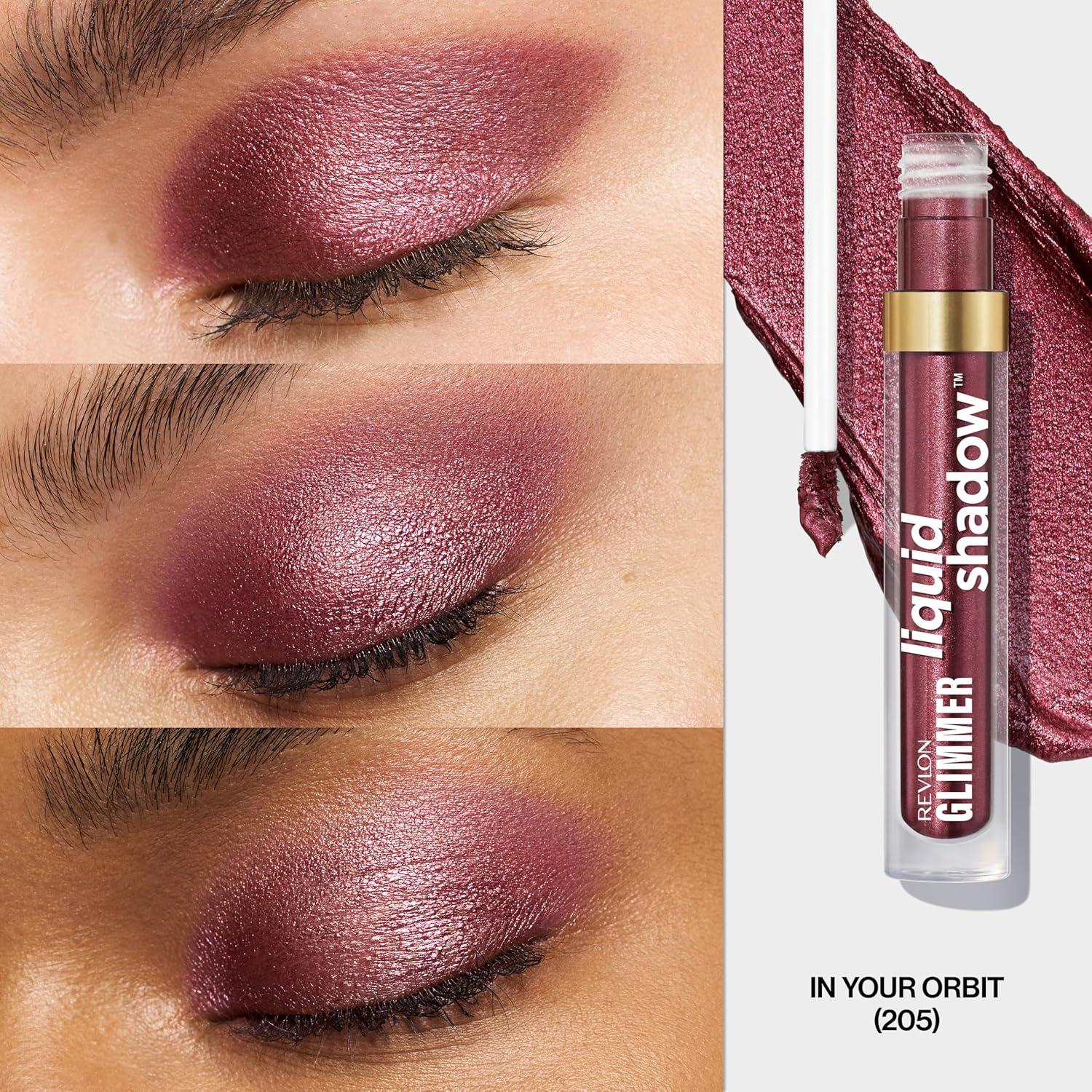 imageREVLON Glimmer Liquid Shadow SmudgeProof Shimmer Eyeshadow Makeup Long Lasting High Pigment 203 Spaced OutIn Your Orbit