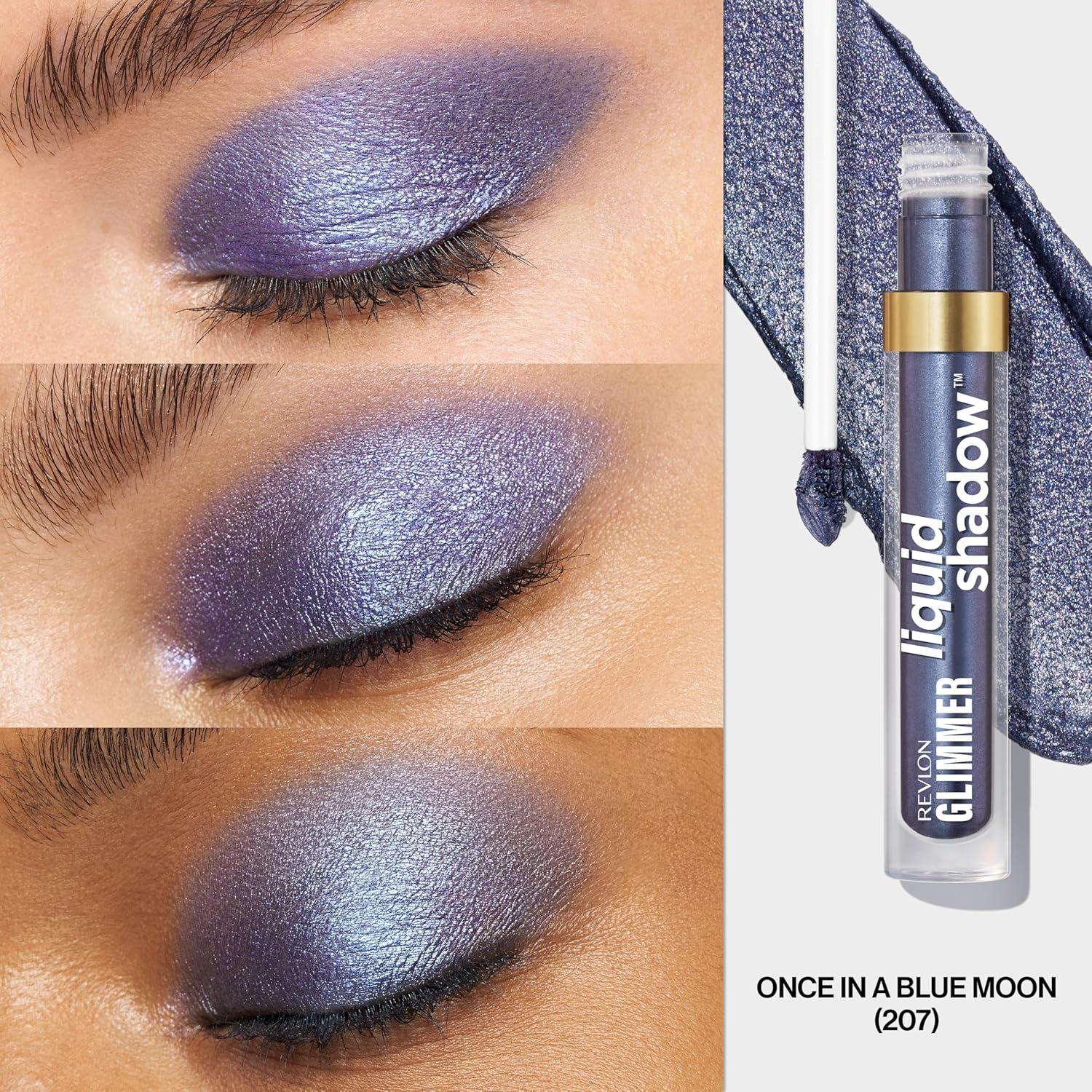 imageREVLON Glimmer Liquid Shadow SmudgeProof Shimmer Eyeshadow Makeup Long Lasting High Pigment 203 Spaced OutOnce in a Blue Moon