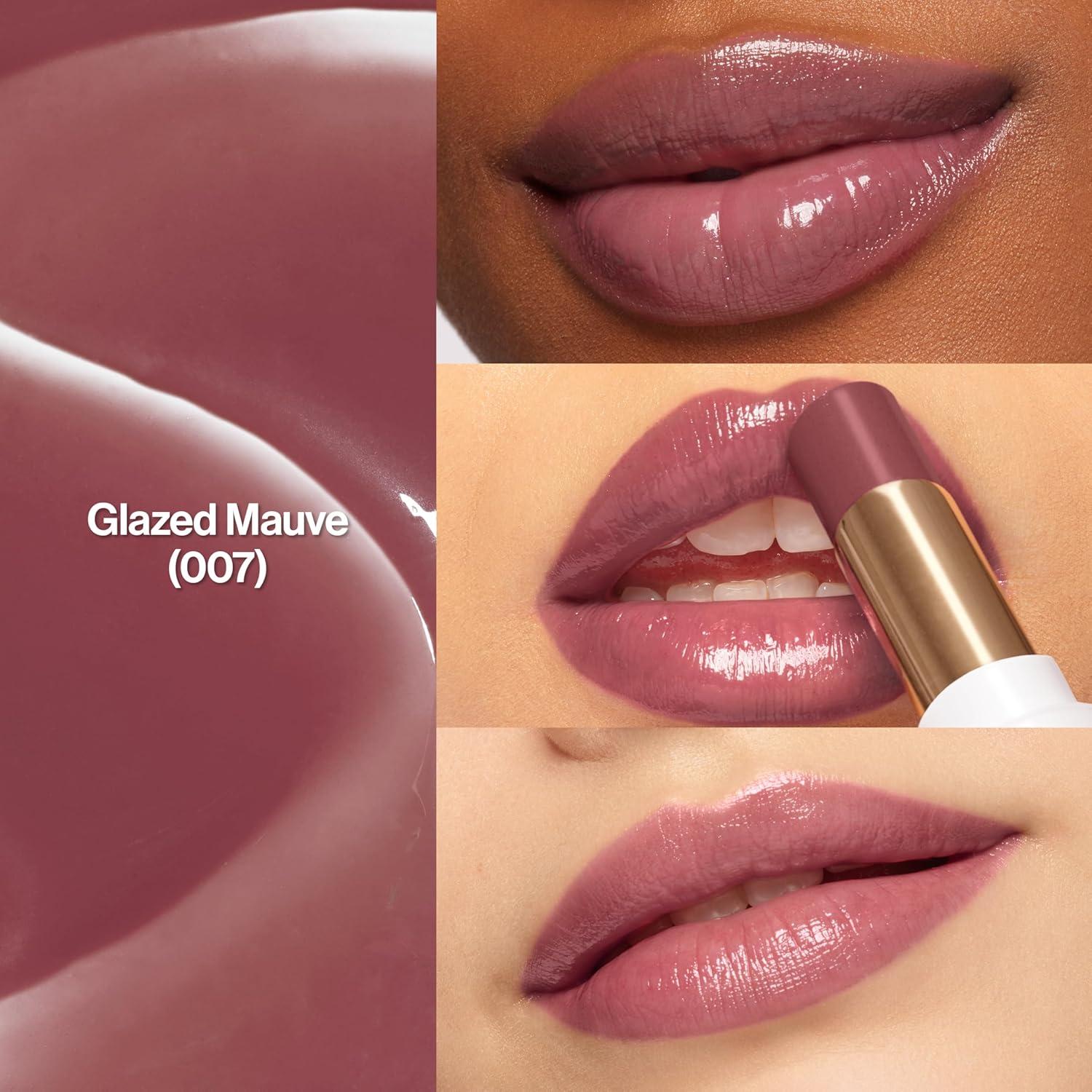 imageREVLON Super Lustrous Glass Shine Balm Hydrating Tinted Lipstick Sheer Glossy Shiny Finish 008 Rum Raisin 011 oz007 Glazed Mauve