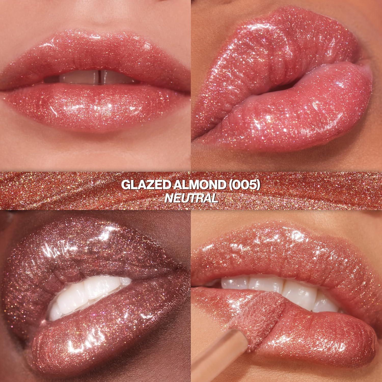 imageREVLON Super Lustrous Glimmer Gloss NonSticky Lip Gloss HighShine Finish PlantBased Glitter 006 Bronze Spark 013 fl oz005 Glazed Almond
