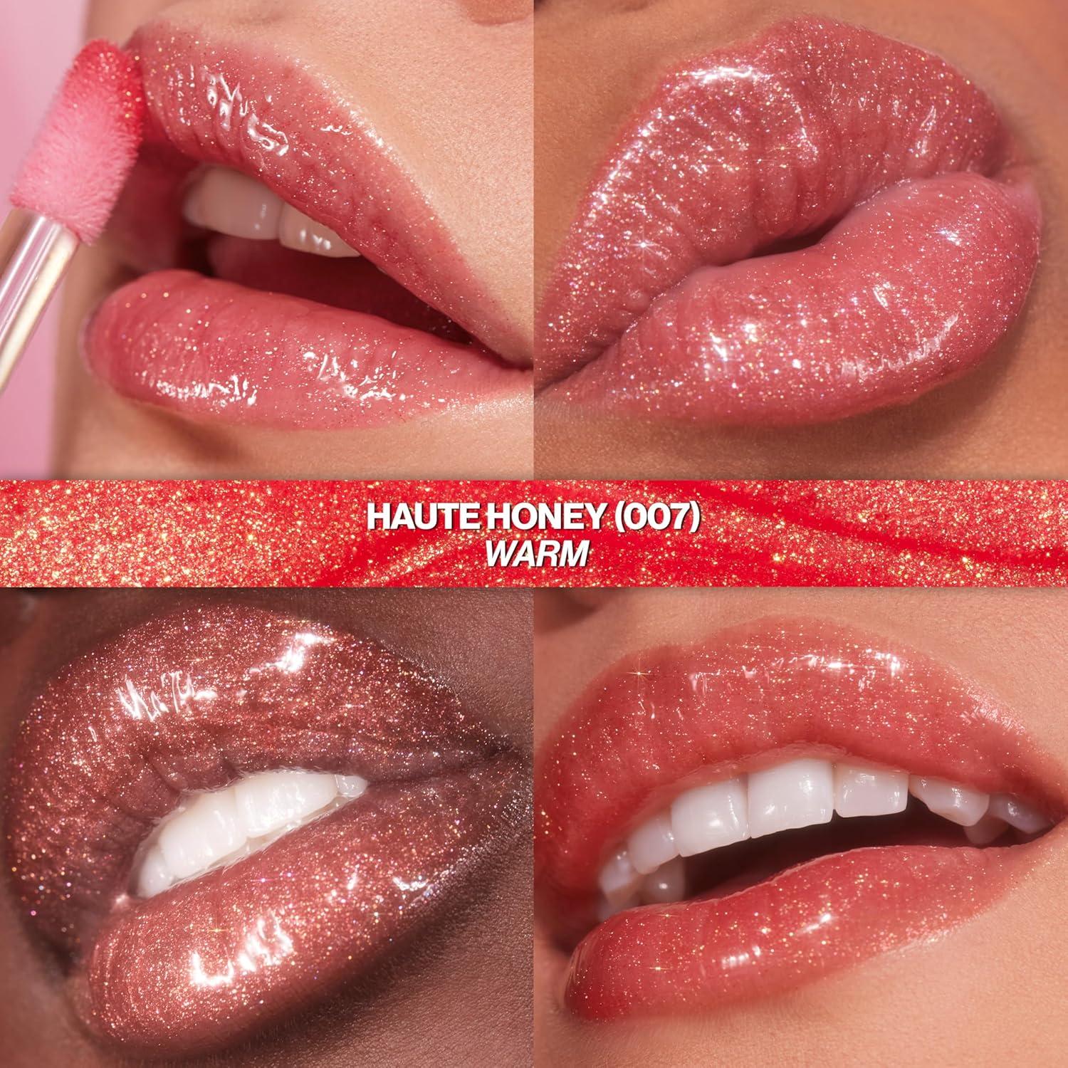 imageREVLON Super Lustrous Glimmer Gloss NonSticky Lip Gloss HighShine Finish PlantBased Glitter 006 Bronze Spark 013 fl oz007 Haute Honey