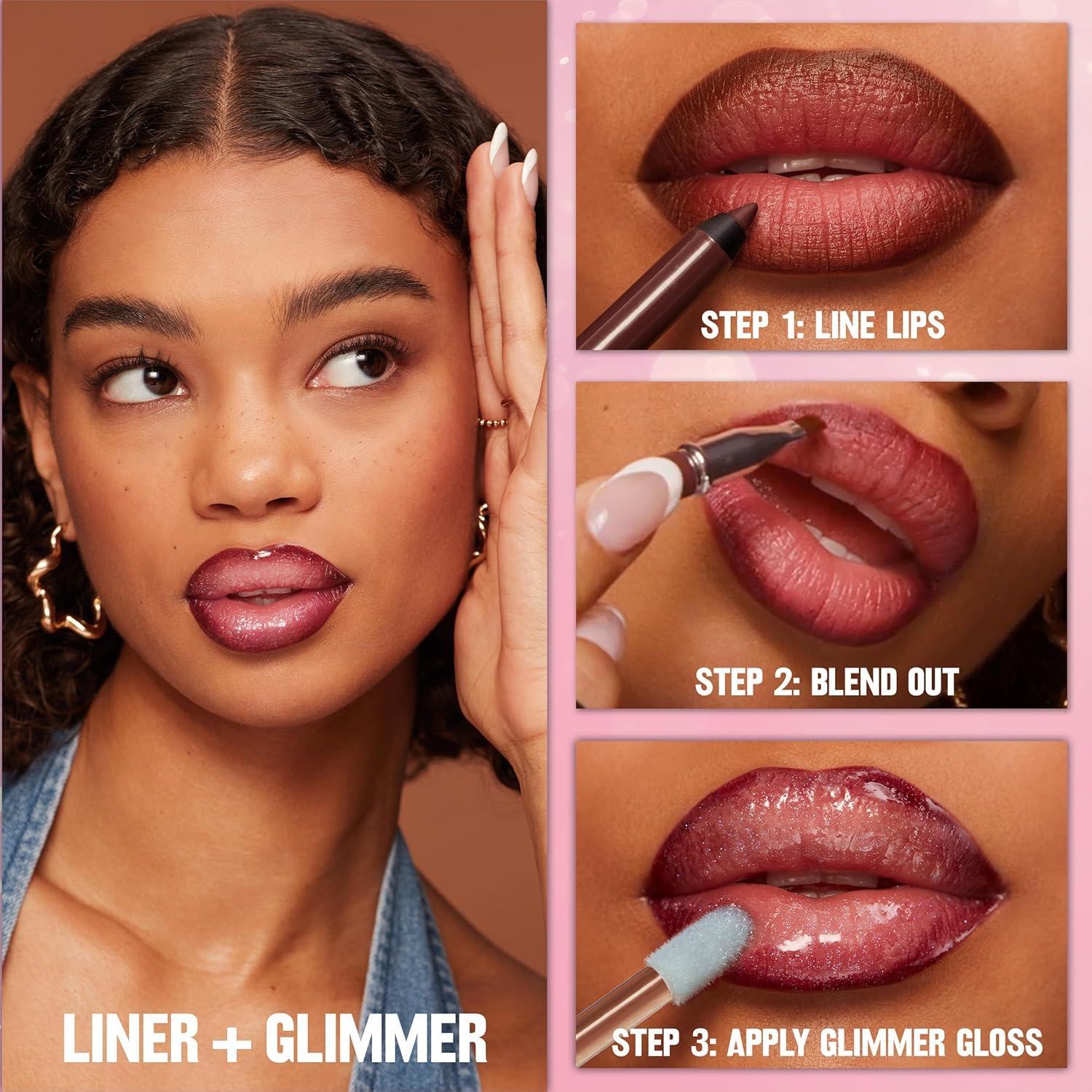 imageREVLON Super Lustrous Glimmer Gloss NonSticky Lip Gloss HighShine Finish PlantBased Glitter 006 Bronze Spark 013 fl ozGlazed Almond Off Roading