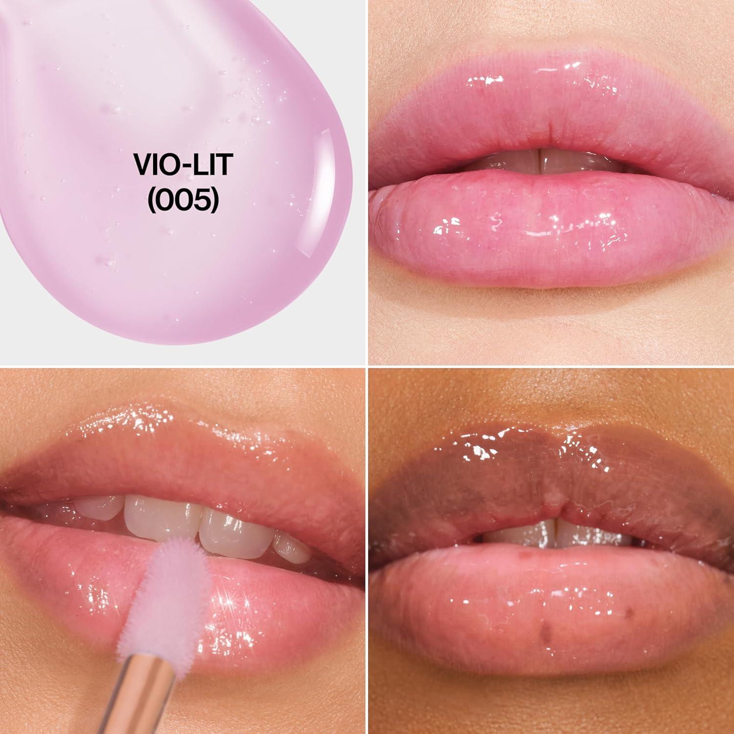 imageREVLON Super Lustrous Glimmer Lip Oil Moisturizing ampamp Tinted Shiny Finish Made with PlantBased Squalane 003 Glow Mama 013 fl oz005 Violit