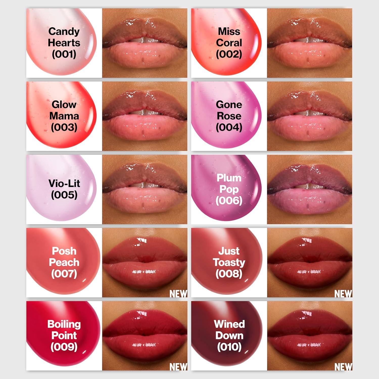 imageREVLON Super Lustrous Glimmer Lip Oil Moisturizing ampamp Tinted Shiny Finish Made with PlantBased Squalane 003 Glow Mama 013 fl oz008 Just Toasty