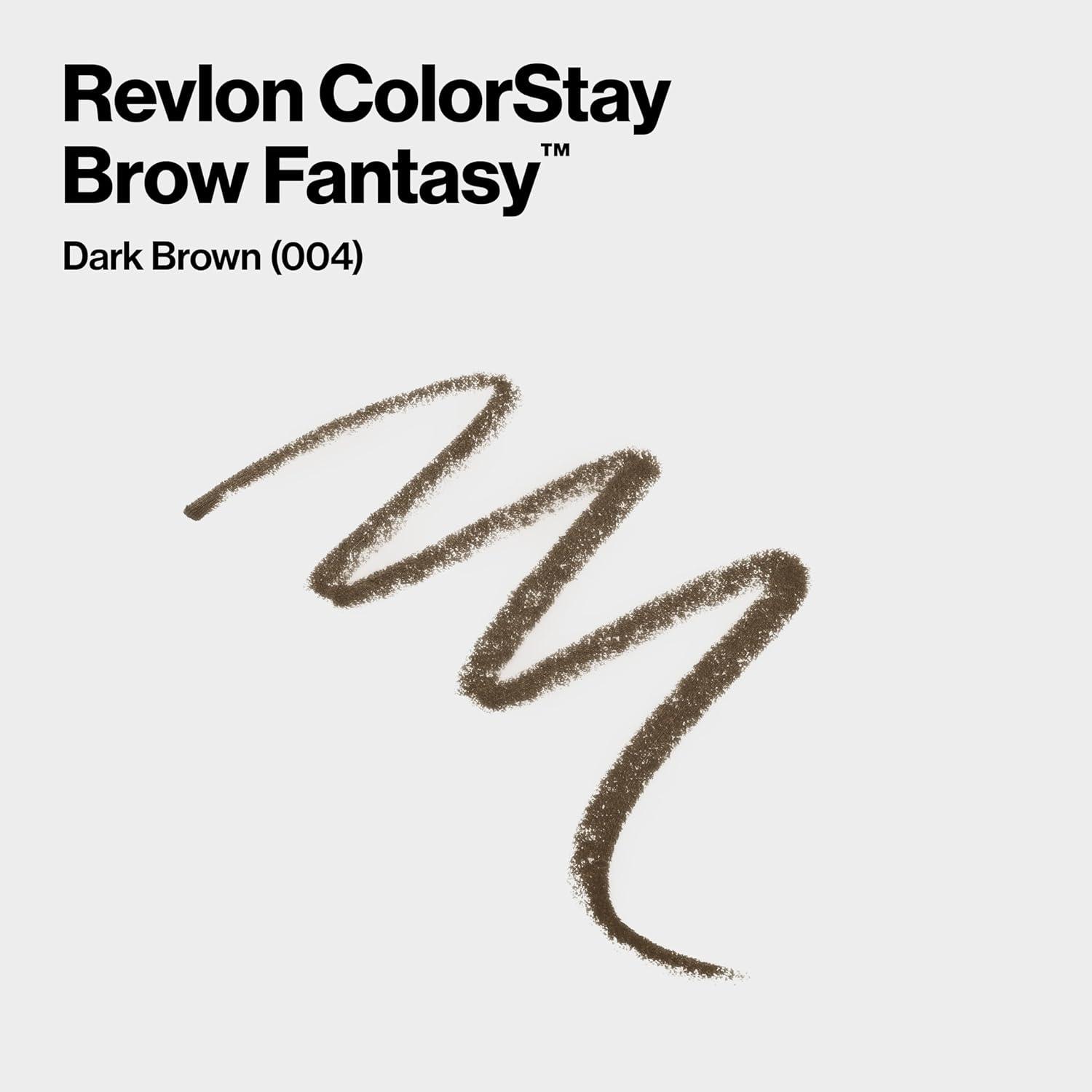 imageRevlon ColorStay Brow Fantasy All In One Eyebrow Powder Pencil with Shaping Clear Gel Gel Infused with Panthenol Smudgeproof 16HR Visibly Full Brows 001 Ash BlondeDark Brown