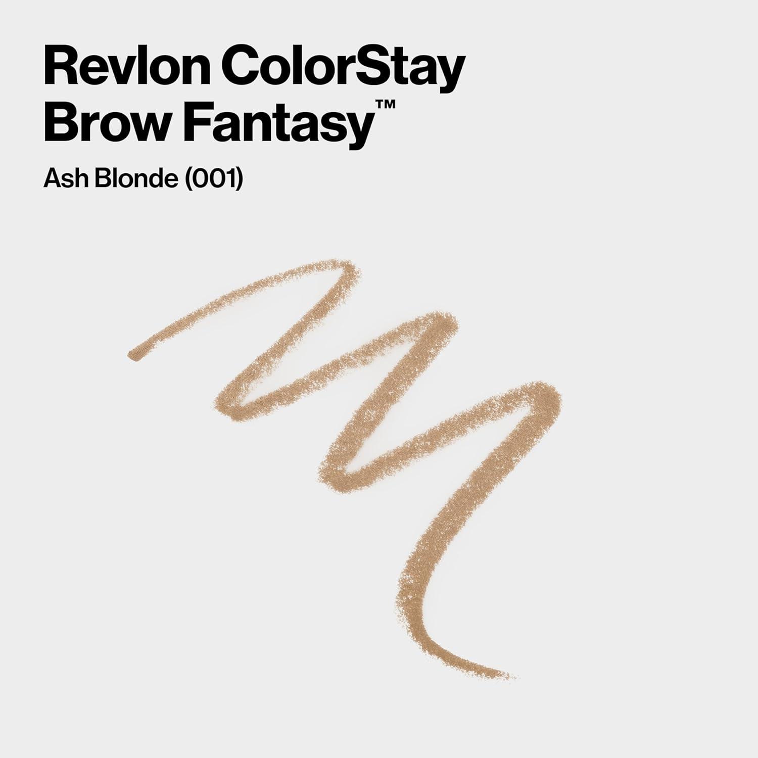 imageRevlon ColorStay Brow Fantasy All In One Eyebrow Powder Pencil with Shaping Clear Gel Gel Infused with Panthenol Smudgeproof 16HR Visibly Full Brows 001 Ash BlondeAsh Blonde