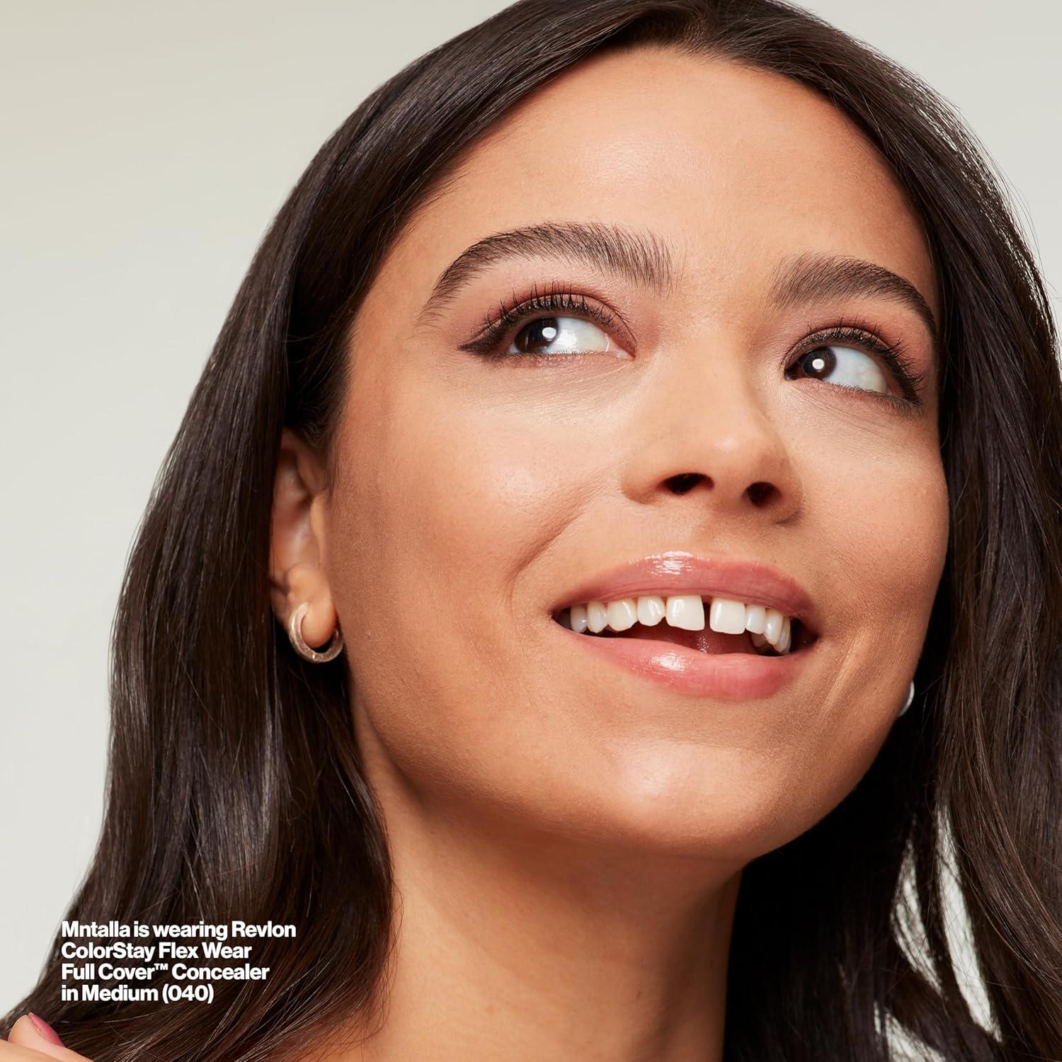 imageRevlon ColorStay Flex Wear Full Cover NonCreasing Concealer Infused with Hyaluronic Acid ampamp Vitamin E Flexible Longwear 060 Deep 034 Fl OzMedium