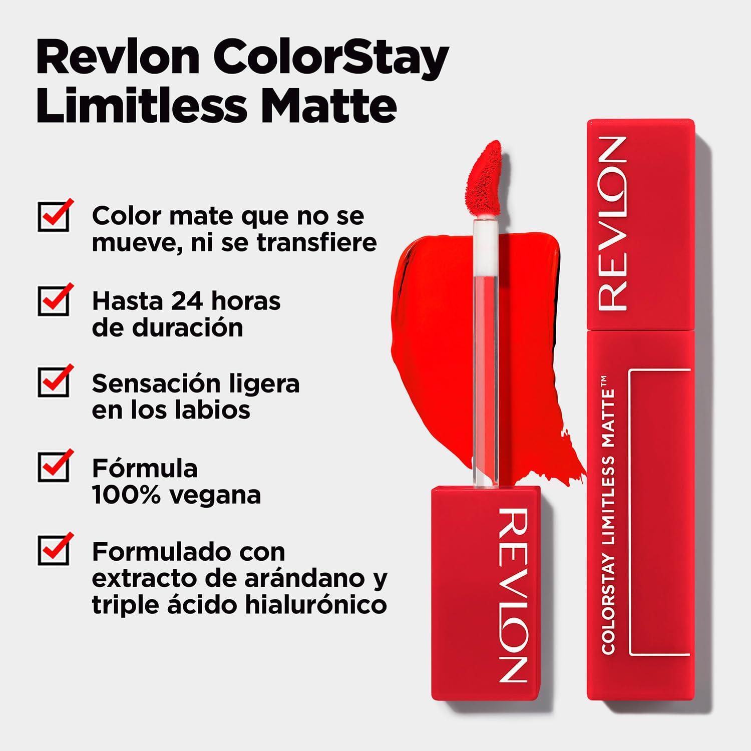 imageRevlon ColorStay Limitless Matte Liquid Lipstick Vegan Formula NoBudge Longwear Lip Color Long Lasting LightweightComfortable Waterproof 005 Strut 017 fl oz008 Stir Me Up