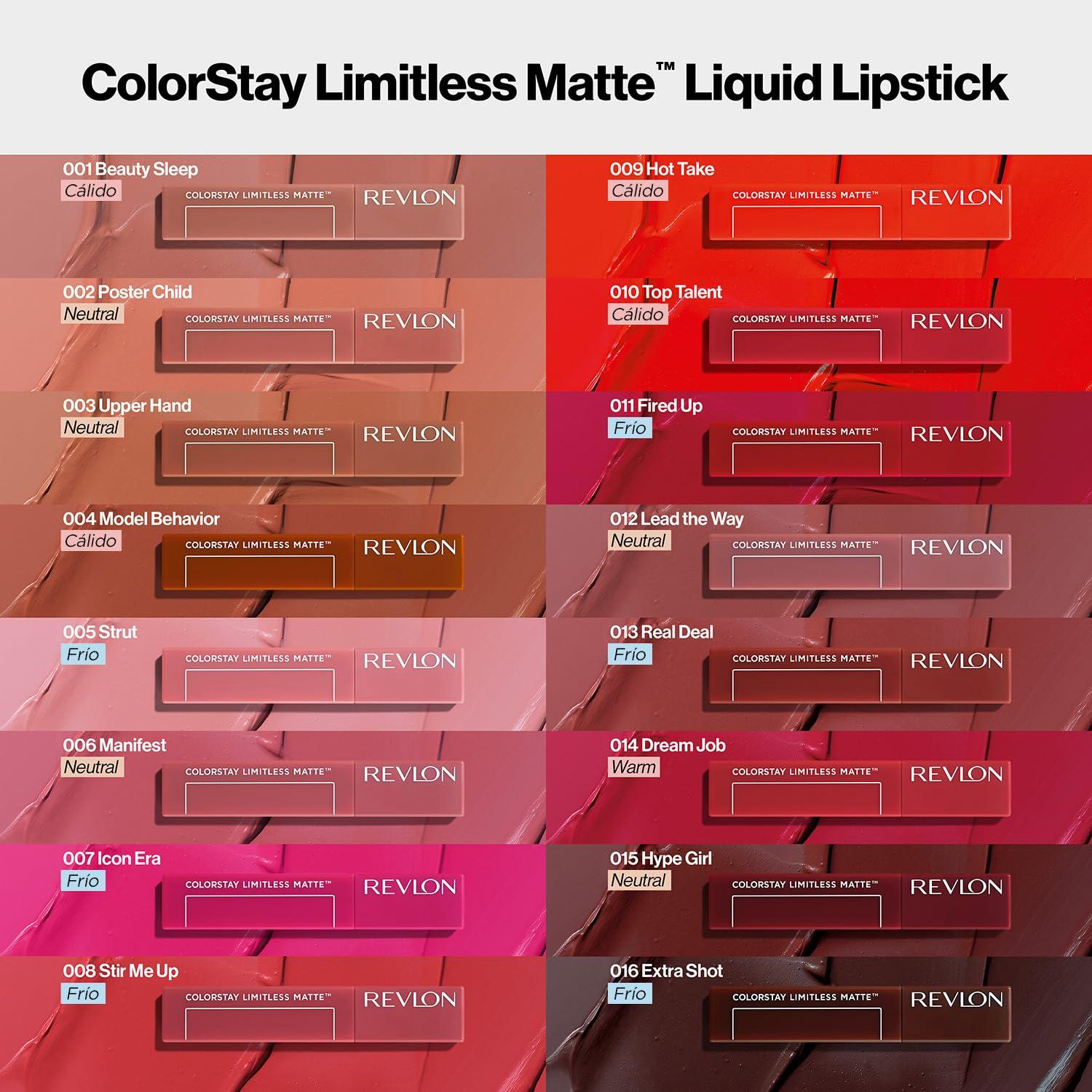 imageRevlon ColorStay Limitless Matte Liquid Lipstick Vegan Formula NoBudge Longwear Lip Color Long Lasting LightweightComfortable Waterproof 005 Strut 017 fl oz013 Real Deal