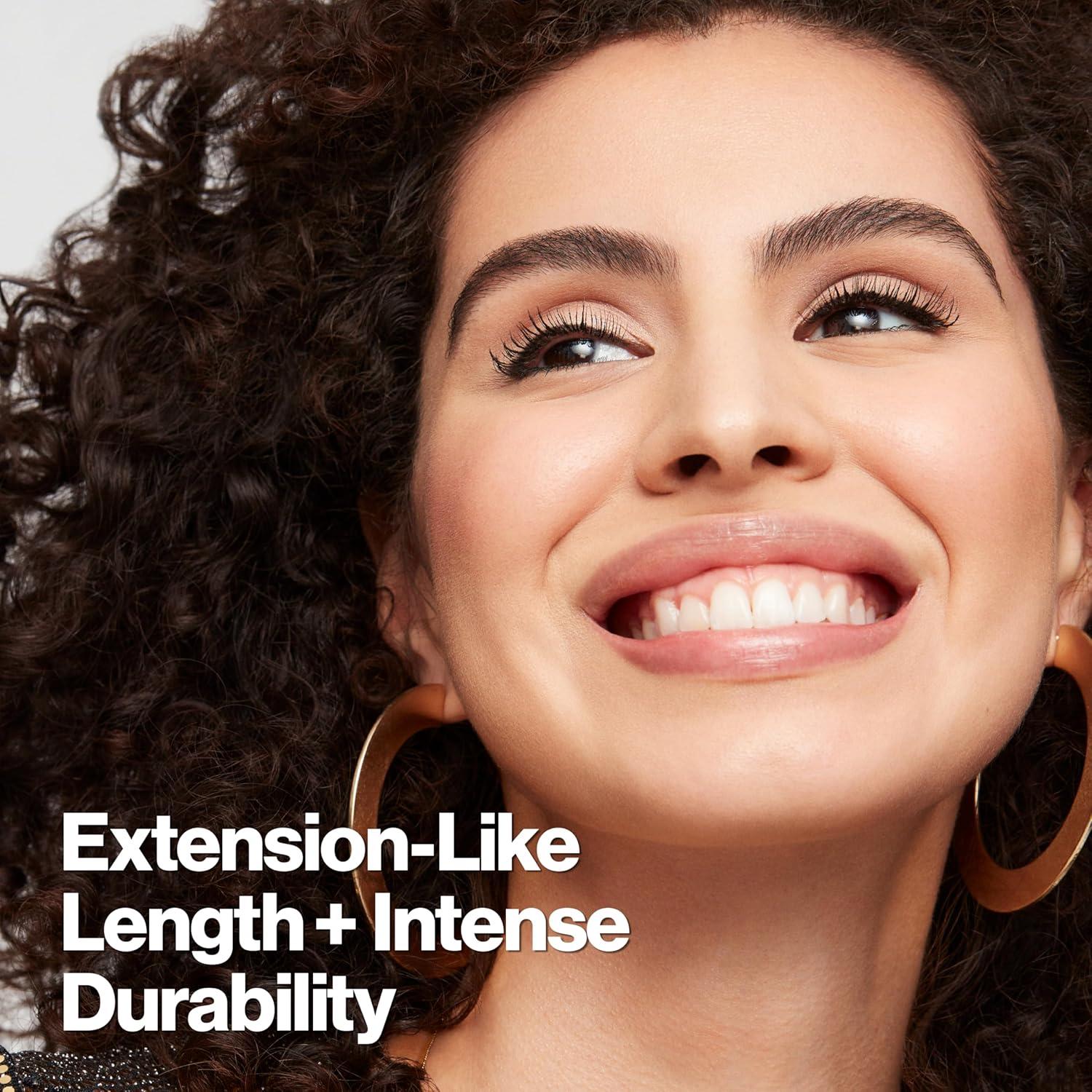 imageRevlon ColorStay Xtensionnaire Lengthening Lash Serum and Mascara In One Tapered Brush for 2X Longer Looking Eyelashes Infused with Pro Vitamin B5 SmudgeProof 201 Blackest BlackBlack Brown