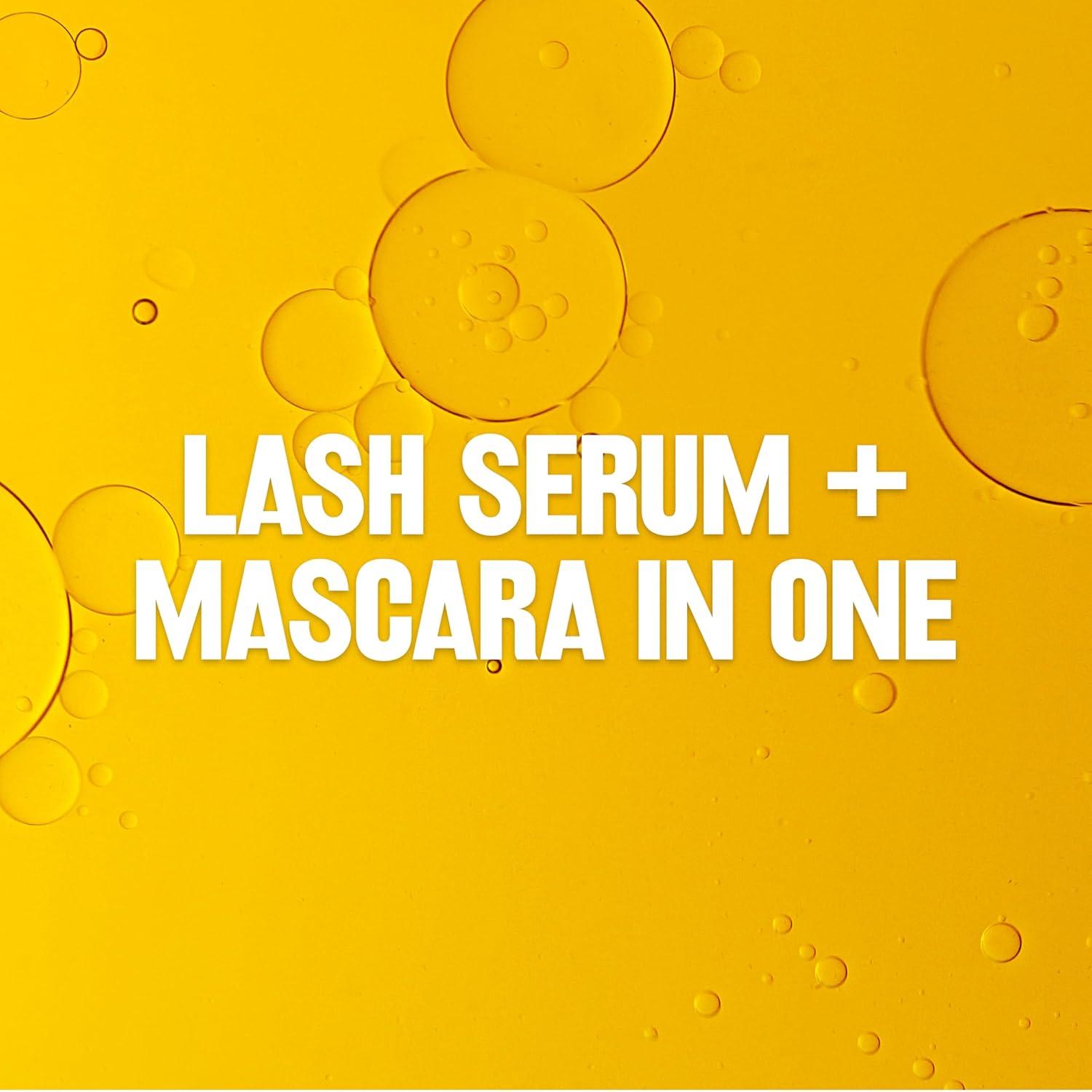 imageRevlon ColorStay Xtensionnaire Lengthening Lash Serum and Mascara In One Tapered Brush for 2X Longer Looking Eyelashes Infused with Pro Vitamin B5 SmudgeProof 201 Blackest BlackBlackest Black