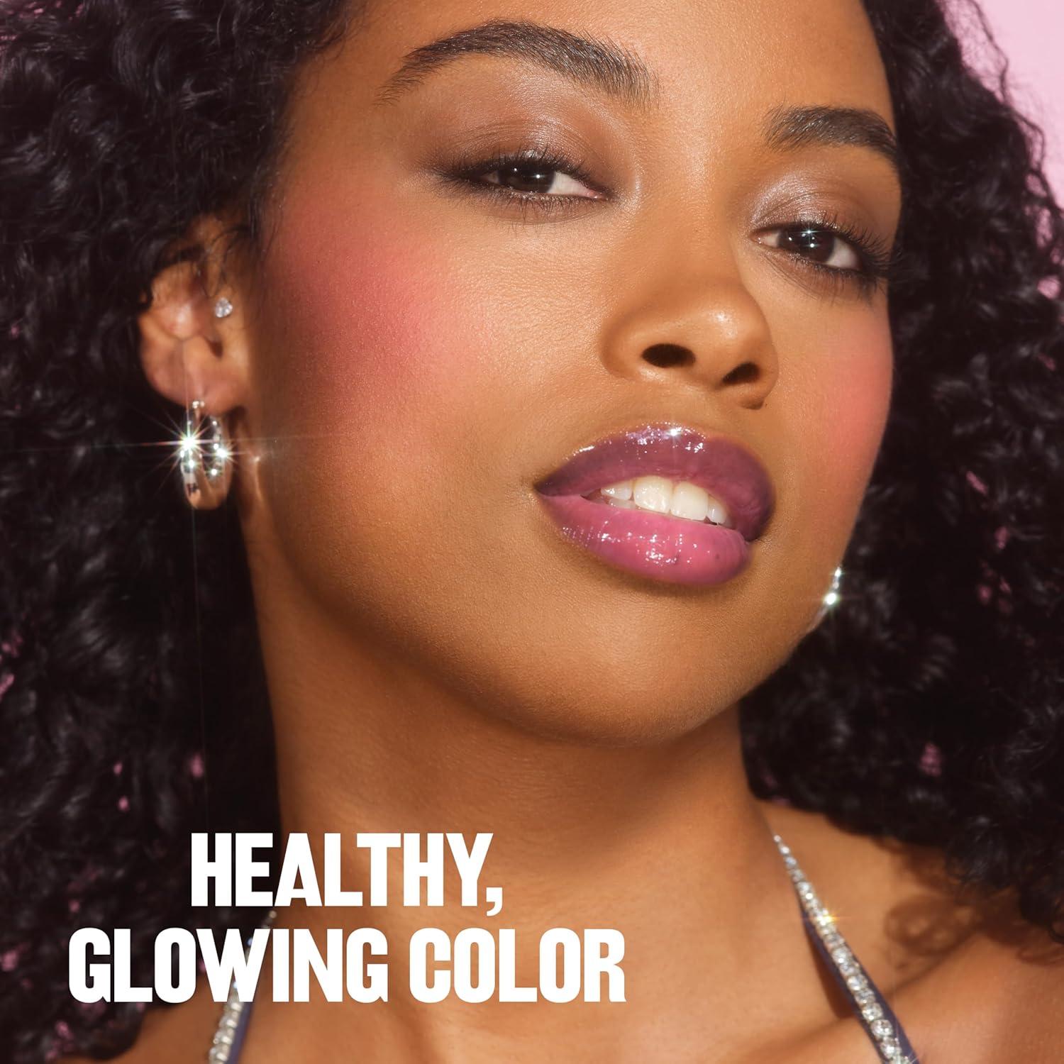 imageRevlon Glimmer Blush Drops Liquid Blush for Cheeks Liquid to Velvety Powder Finish Glowy High Pigment 102 Pink It Over 032 fl oz103 Field of Roses