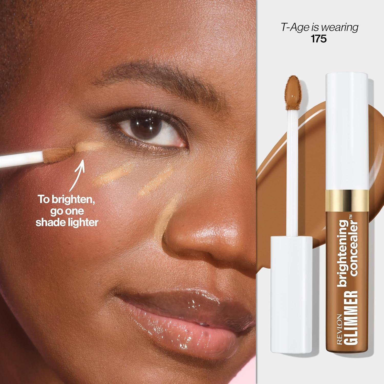 imageRevlon Glimmer Brightening Concealer Liquid Under Eye Makeup Made with Caffeine Vitamin C ampamp Stevioside 165 03 fl oz175