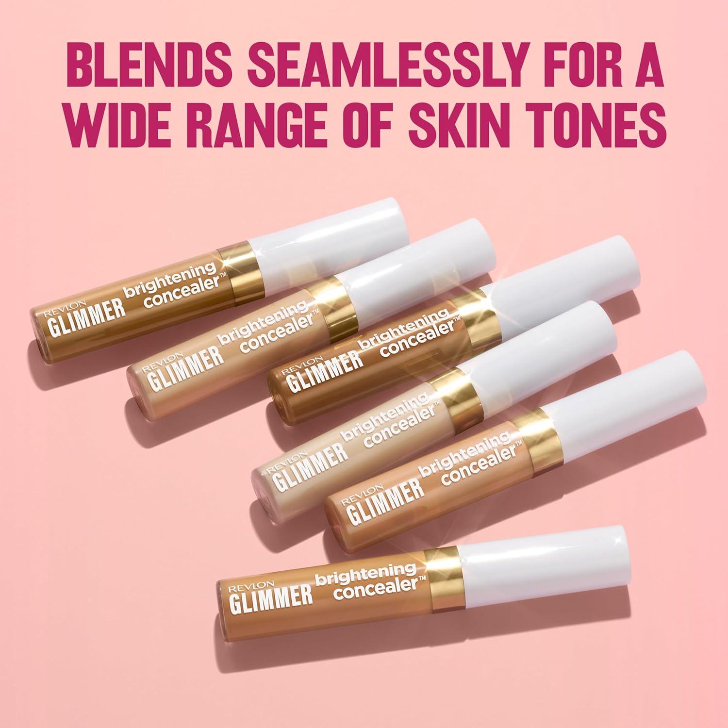 imageRevlon Glimmer Brightening Concealer Liquid Under Eye Makeup Made with Caffeine Vitamin C ampamp Stevioside 165 03 fl oz175