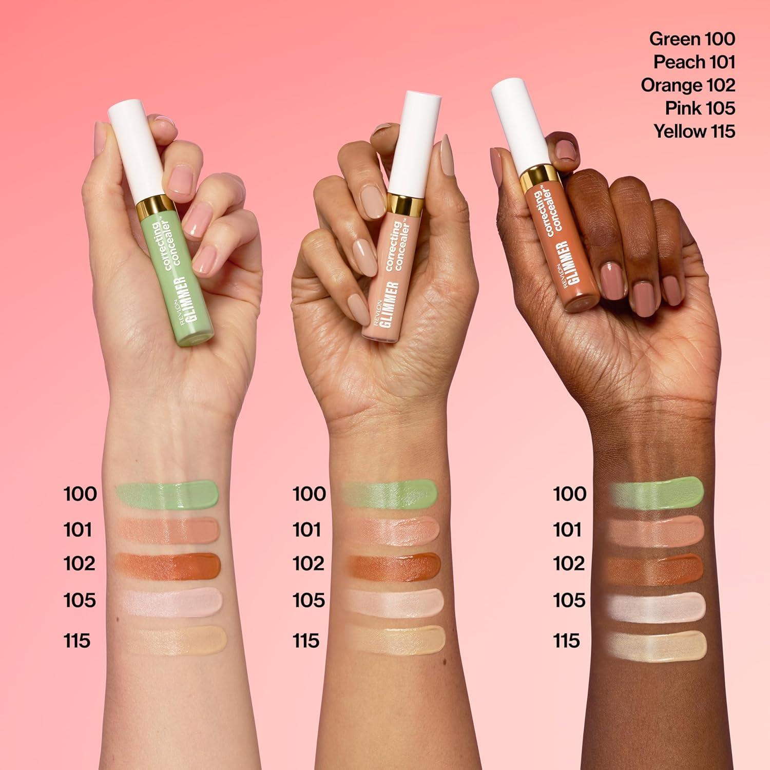 imageRevlon Glimmer Brightening Concealer Liquid Under Eye Makeup Made with Caffeine Vitamin C ampamp Stevioside 165 03 fl ozGreen