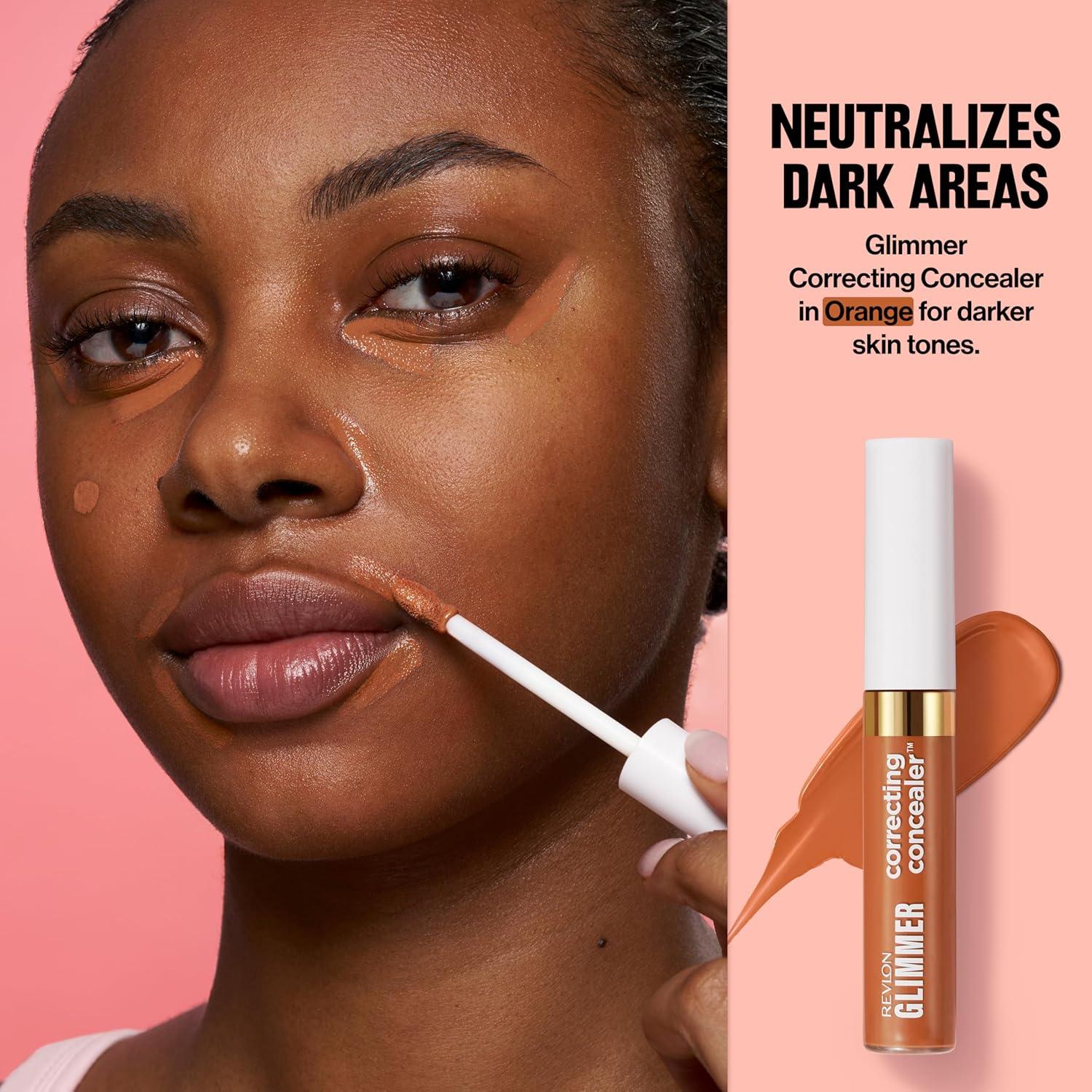 imageRevlon Glimmer Brightening Concealer Liquid Under Eye Makeup Made with Caffeine Vitamin C ampamp Stevioside 165 03 fl ozOrange