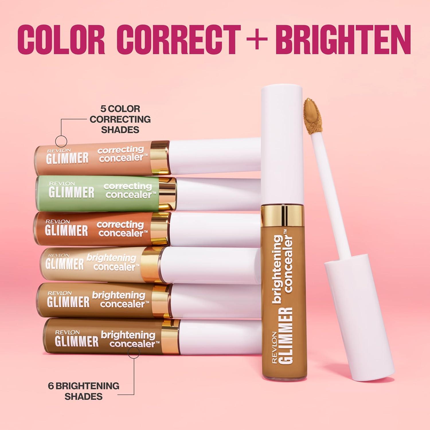 imageRevlon Glimmer Brightening Concealer Liquid Under Eye Makeup Made with Caffeine Vitamin C ampamp Stevioside 165 03 fl ozPeach