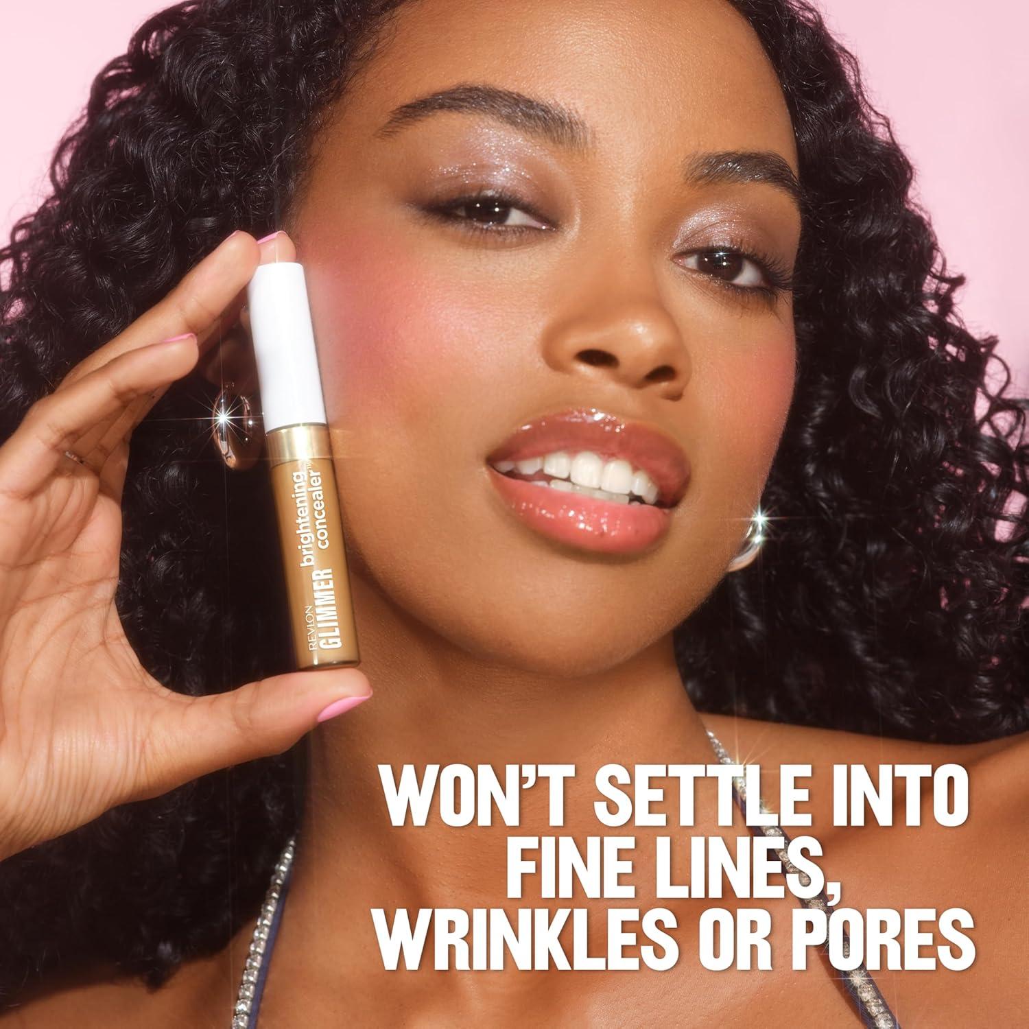 imageRevlon Glimmer Brightening Concealer Liquid Under Eye Makeup Made with Caffeine Vitamin C ampamp Stevioside 165 03 fl ozPink