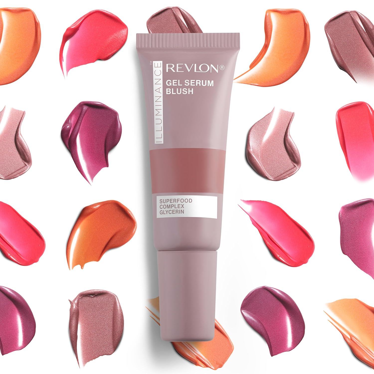 imageRevlon Illuminance Gel Serum Blush Visibly Plump Cheeks Dewy Finish and Hydrates All Day 120 Striking Rose 037 fl oz130 Beaming Coral