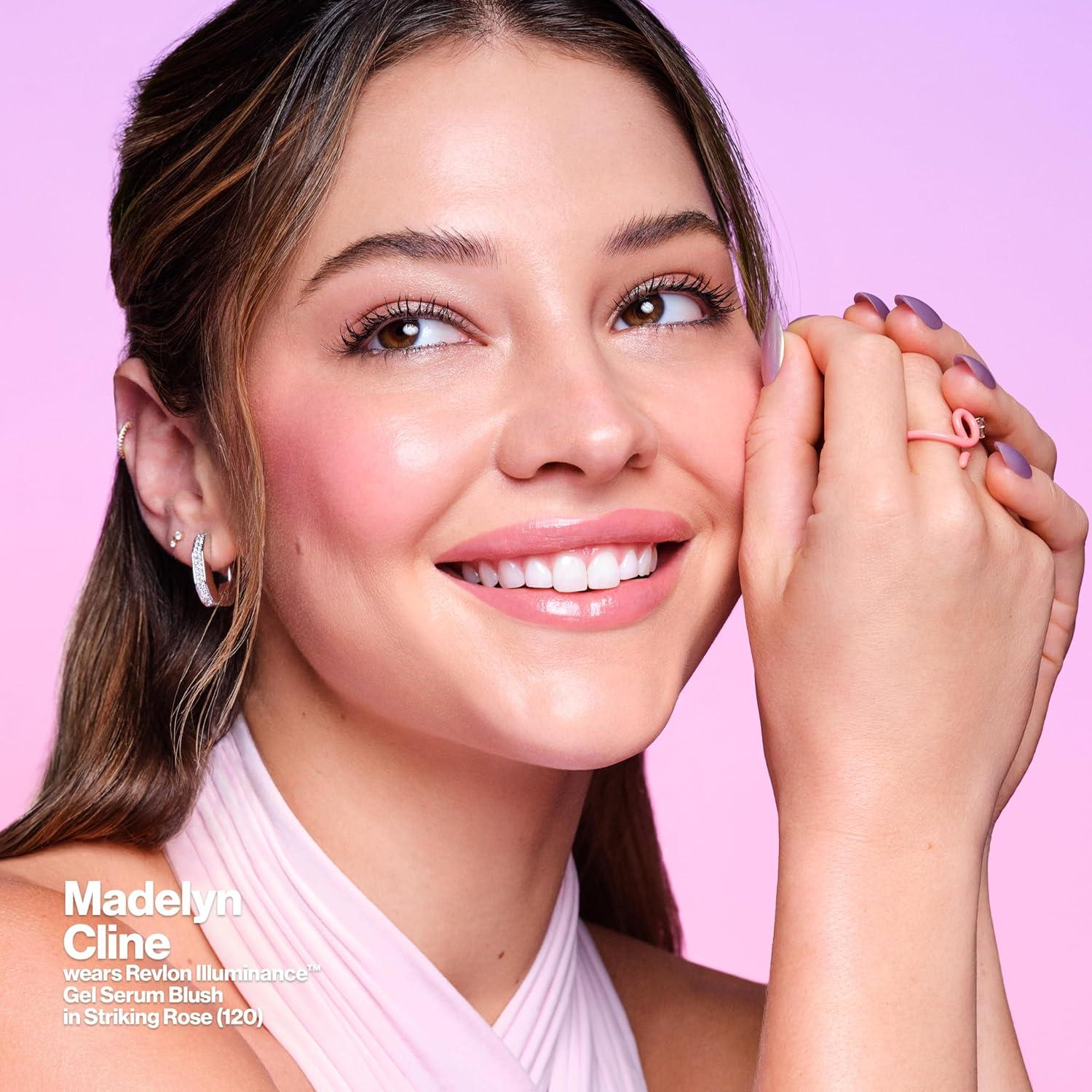 imageRevlon Illuminance Gel Serum Blush Visibly Plump Cheeks Dewy Finish and Hydrates All Day 120 Striking Rose 037 fl oz140 Brilliant Berry