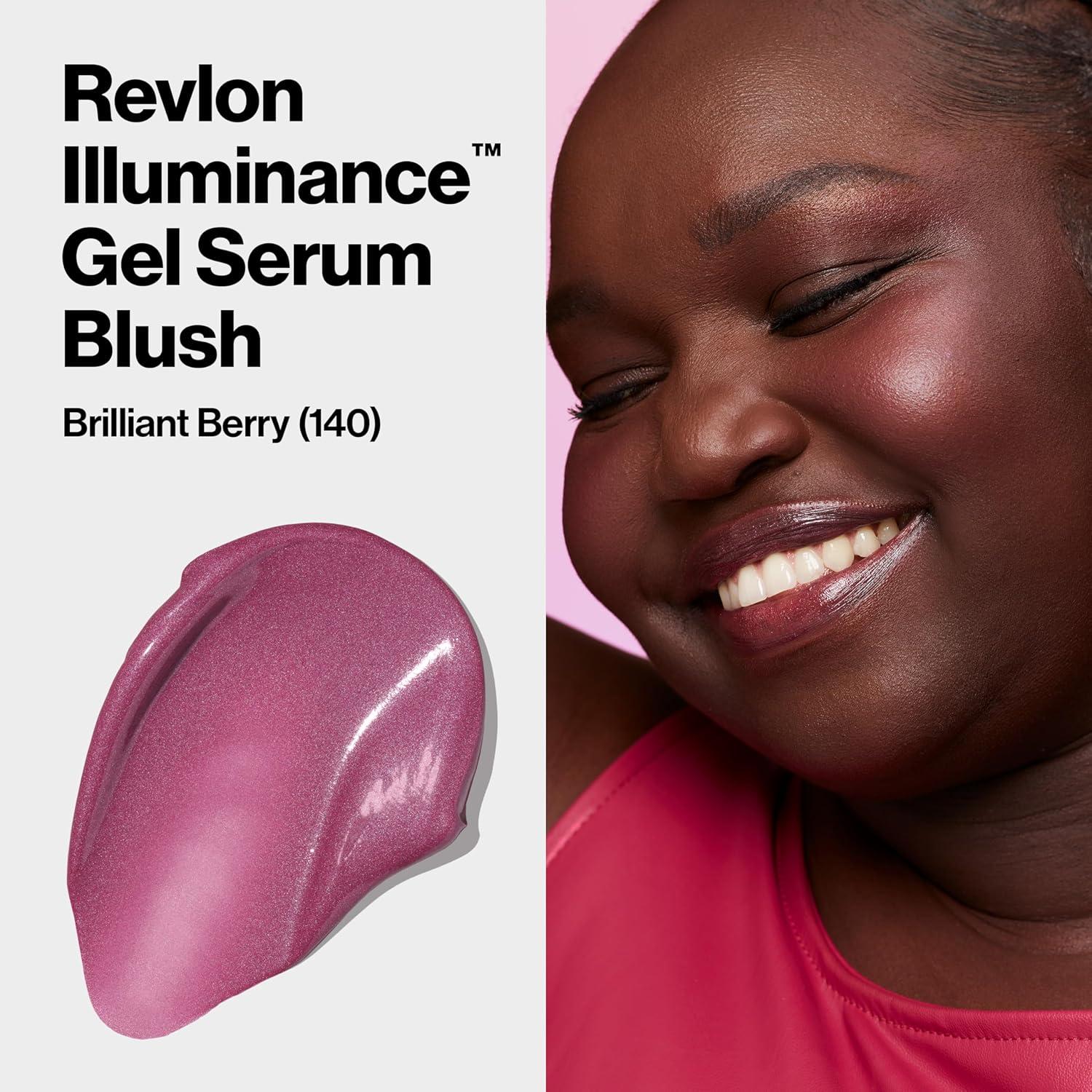imageRevlon Illuminance Gel Serum Blush Visibly Plump Cheeks Dewy Finish and Hydrates All Day 120 Striking Rose 037 fl oz140 Brilliant Berry