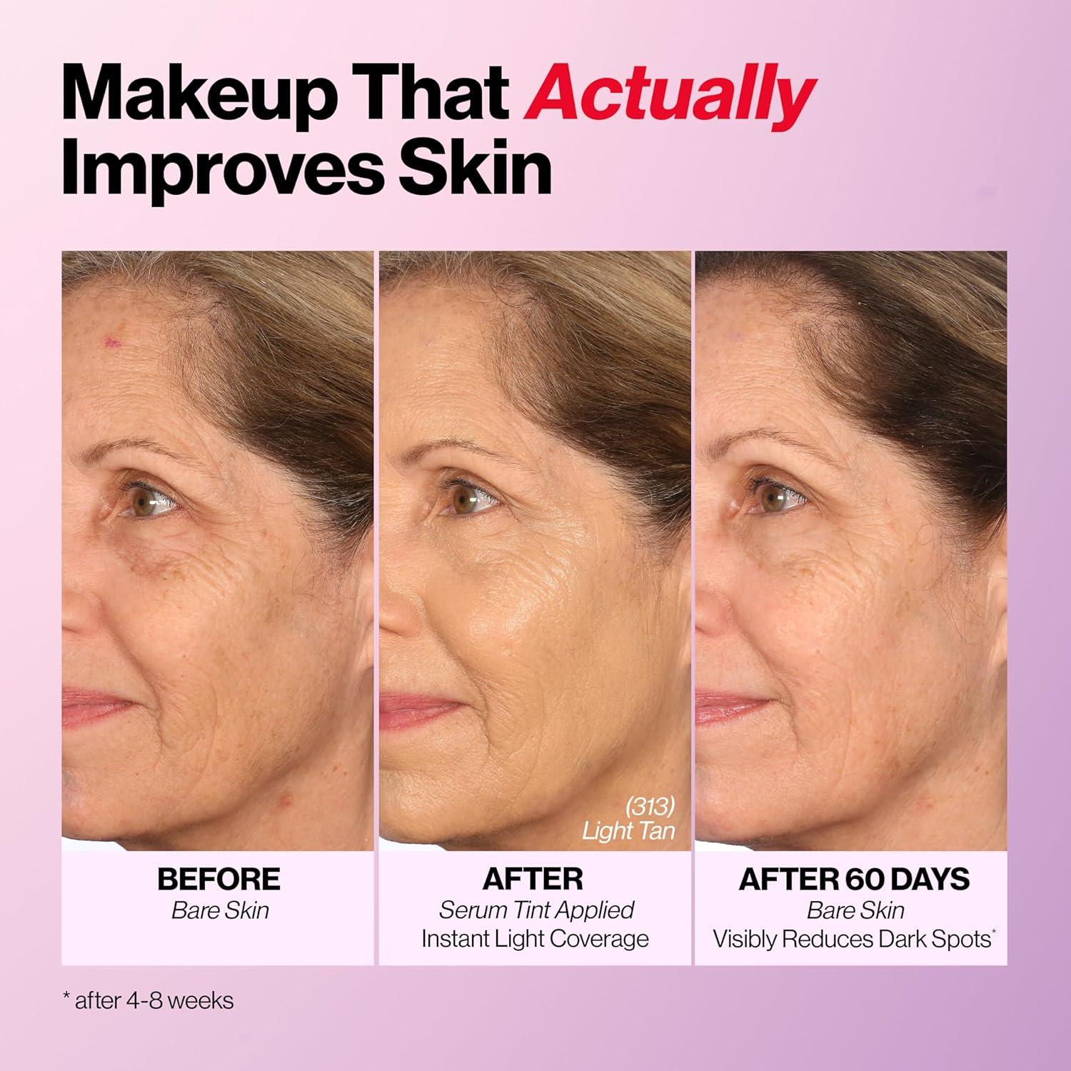 imageRevlon Illuminance Tinted Serum Triple Hyaluronic Acid Evens Out Skin Tone Over Time and Hydrates All Day SPF 15 417 Warm Caramel 094 fl ozLight Natural