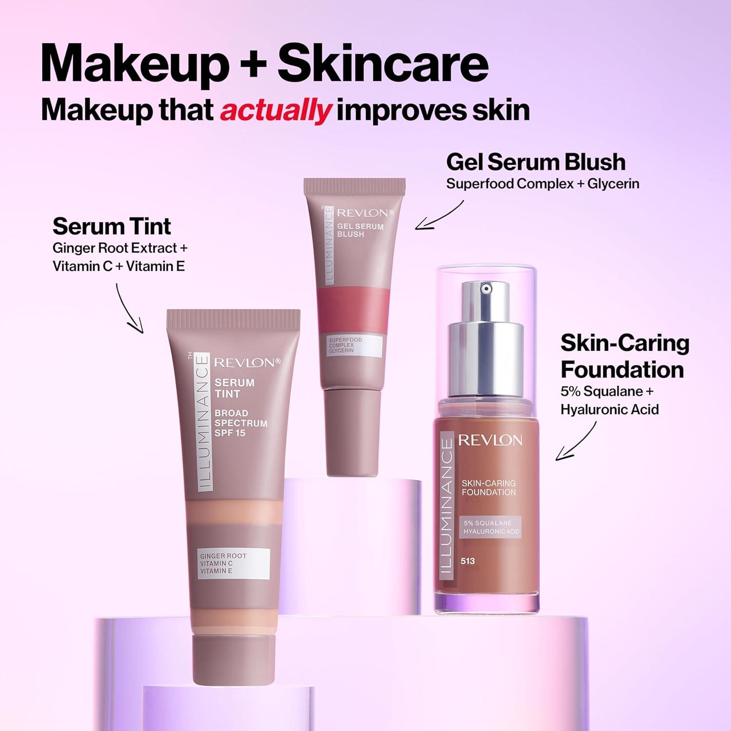 imageRevlon Illuminance Tinted Serum Triple Hyaluronic Acid Evens Out Skin Tone Over Time and Hydrates All Day SPF 15 417 Warm Caramel 094 fl ozWarm Caramel