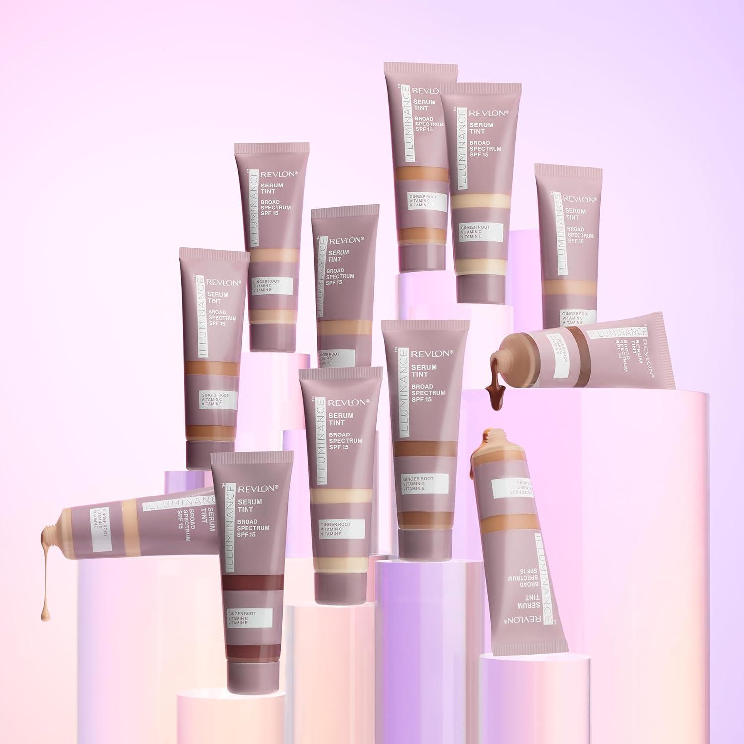 imageRevlon Illuminance Tinted Serum Triple Hyaluronic Acid Evens Out Skin Tone Over Time and Hydrates All Day SPF 15 417 Warm Caramel 094 fl ozWarm Caramel