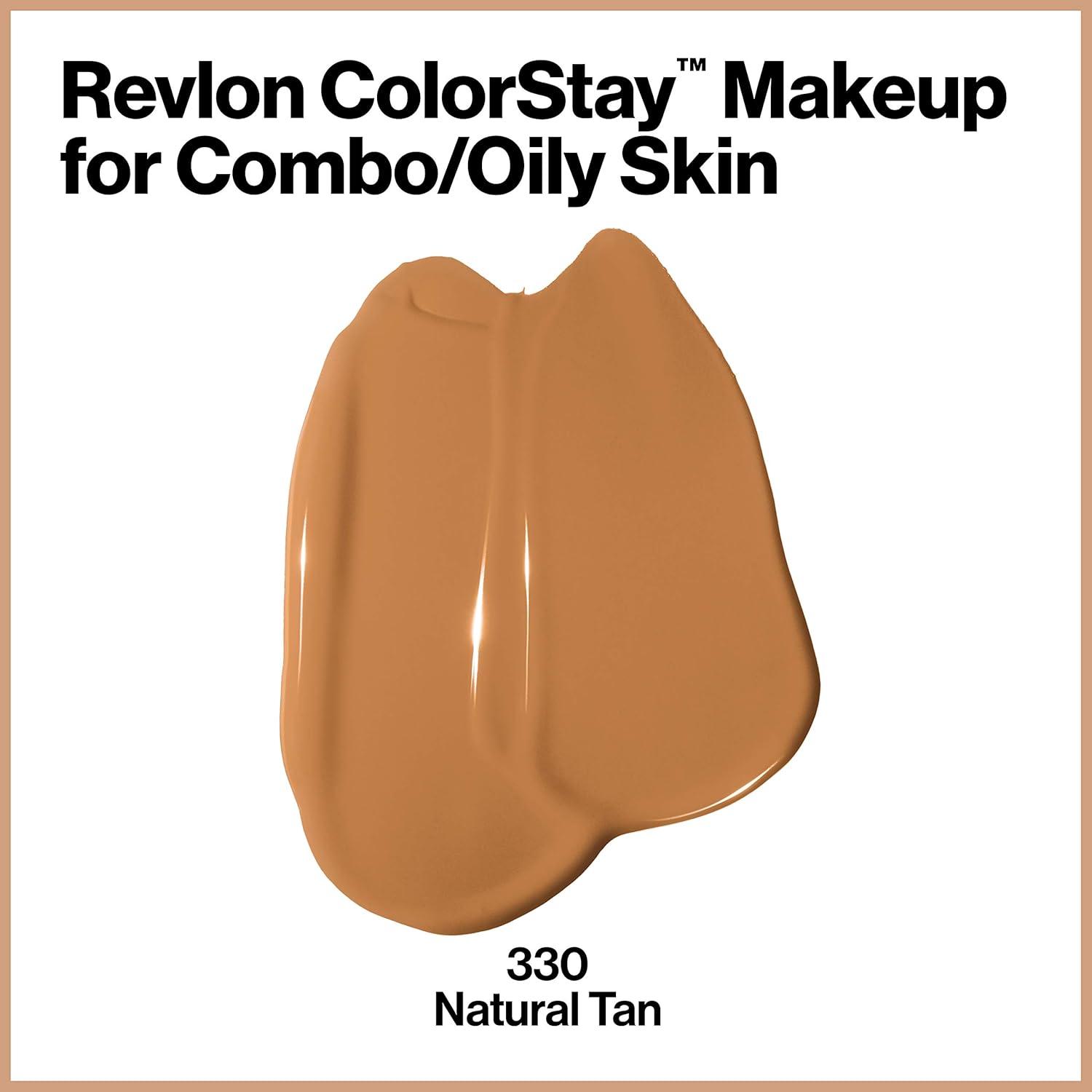 imageRevlon Liquid Foundation ColorStay Face Makeup for Combination ampamp Oily Skin SPF 15 MediumFull Coverage with Matte Finish Light Honey 260 10 oz330 Natural Tan