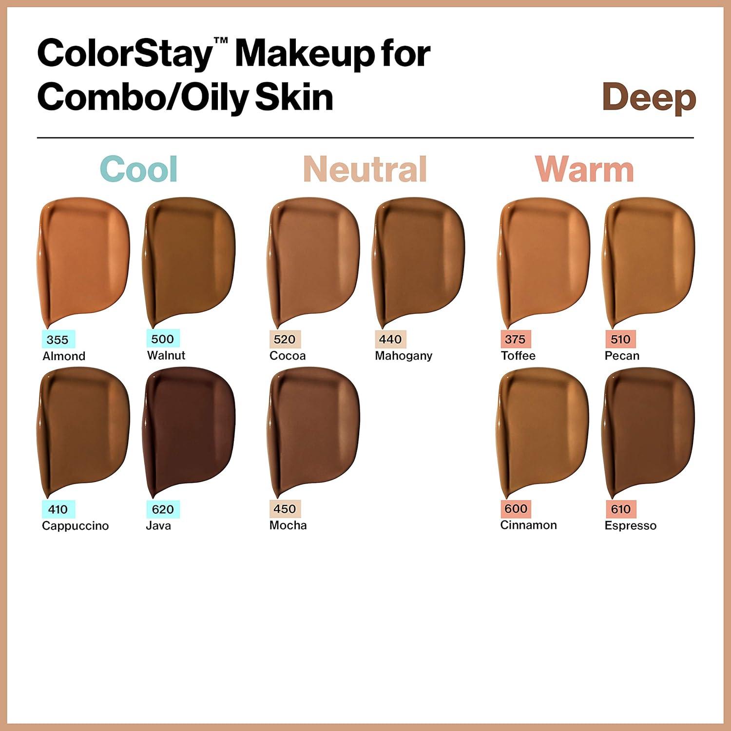 imageRevlon Liquid Foundation ColorStay Face Makeup for Combination ampamp Oily Skin SPF 15 MediumFull Coverage with Matte Finish Light Honey 260 10 oz330 Natural Tan