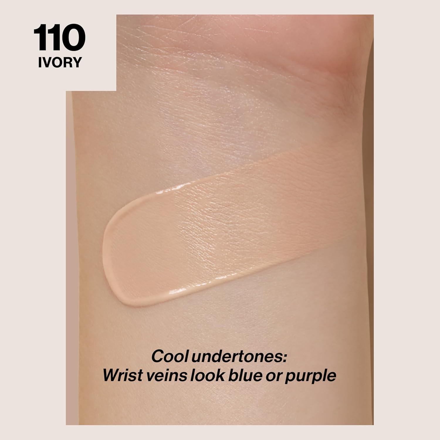 imageRevlon Liquid Foundation ColorStay Face Makeup for Normal ampamp Dry Skin SPF 20 Longwear MediumFull Coverage with Natural Finish 110 Ivory 1 fl oz110 Ivory