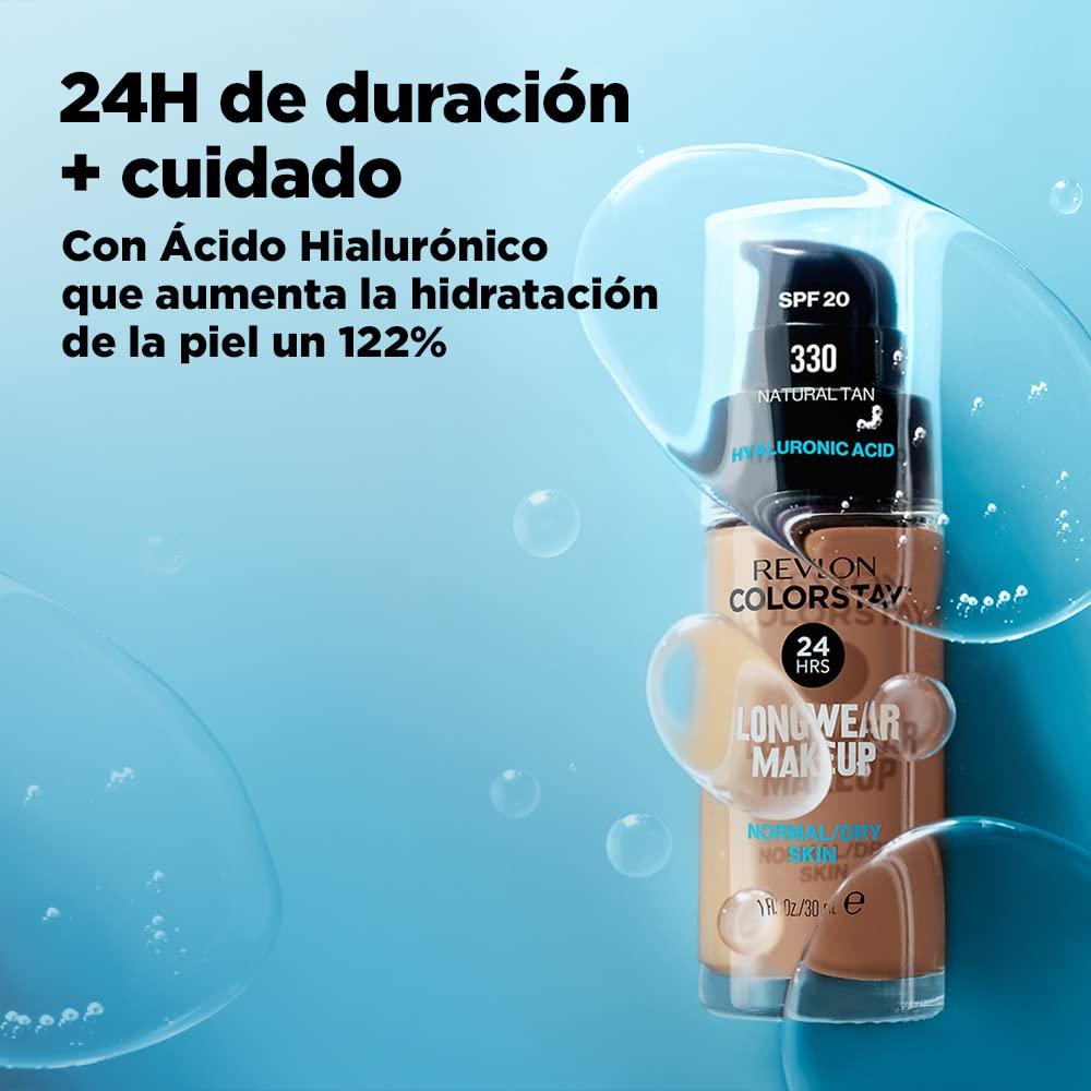 imageRevlon Liquid Foundation ColorStay Face Makeup for Normal ampamp Dry Skin SPF 20 Longwear MediumFull Coverage with Natural Finish 110 Ivory 1 fl ozTrue Beige