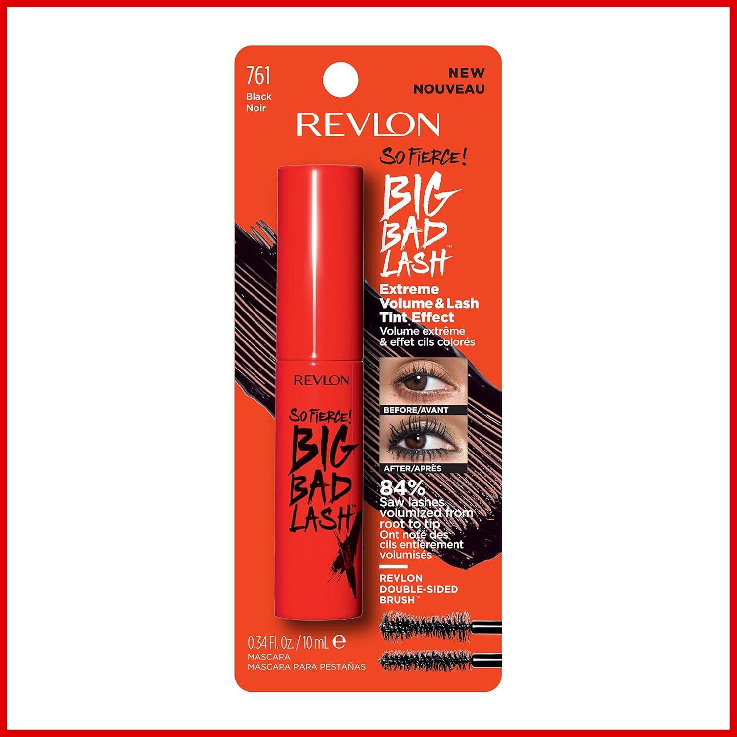 imageRevlon Mascara So Fierce Big Bad Lash Eye Makeup Volumizing Lasts up to 24 Hours No Clump SmudgeProof FlakeFree 760 Blackest Black 034 fl ozBlack
