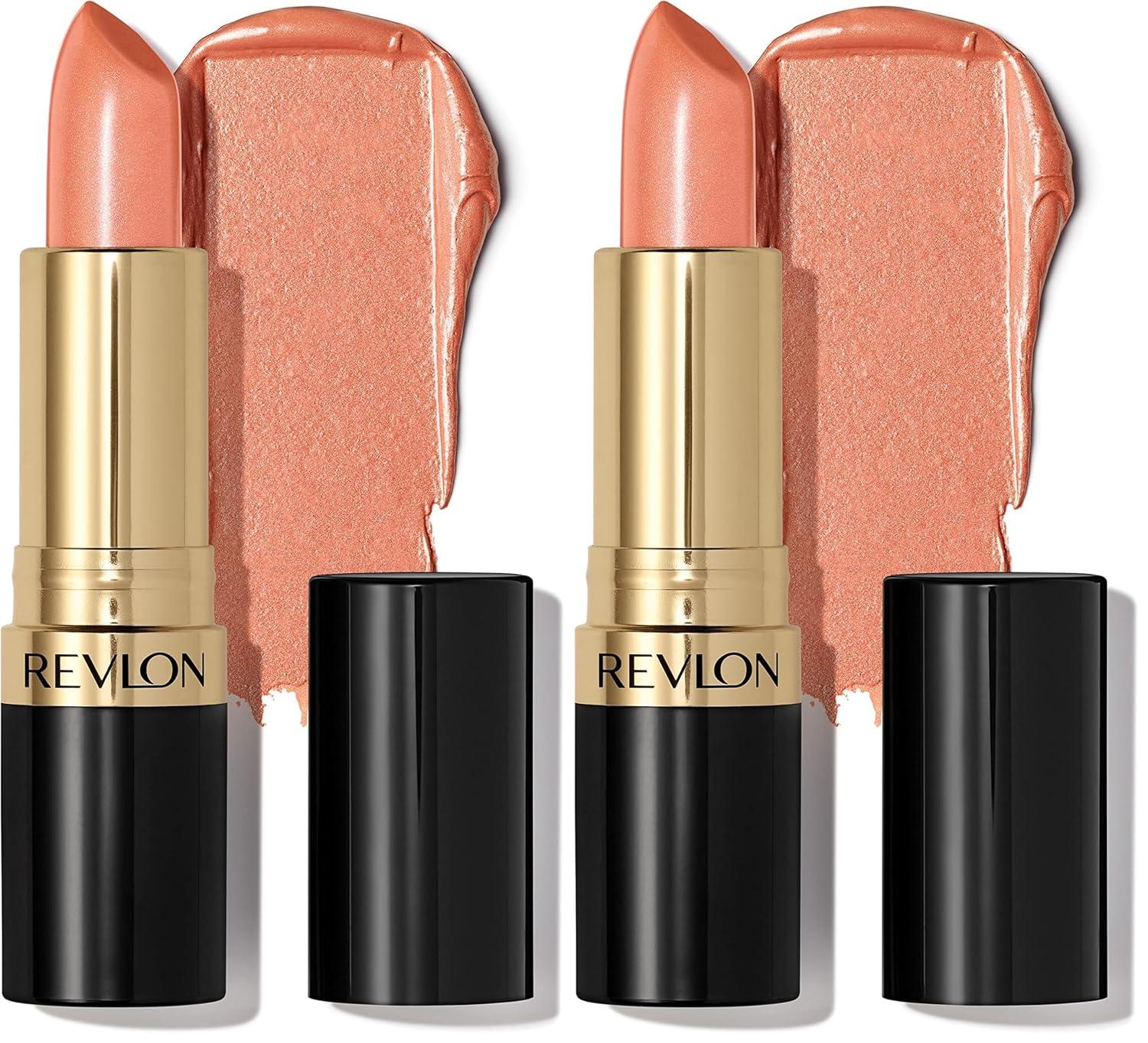 imageRevlon Super Lustrous Lipstick Creamy Formula For Soft FullerLooking Lips Moisturized Feel 415 Pink In The Afternoon 015 oz120 Apricot Fantasy