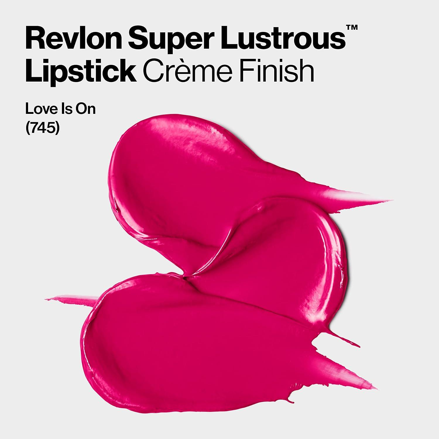 imageRevlon Super Lustrous Lipstick Creamy Formula For Soft FullerLooking Lips Moisturized Feel 415 Pink In The Afternoon 015 oz745 Love Is On