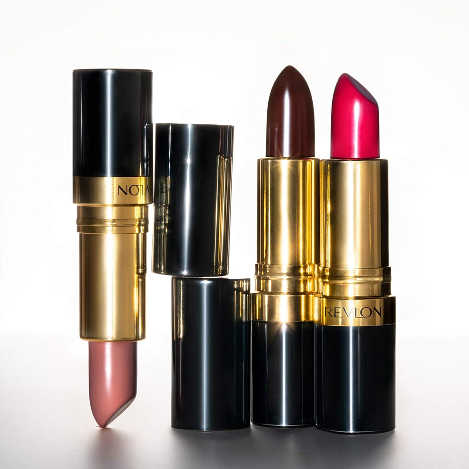imageRevlon Super Lustrous Lipstick Creamy Formula For Soft FullerLooking Lips Moisturized Feel 415 Pink In The Afternoon 015 ozBlack Cherry 477
