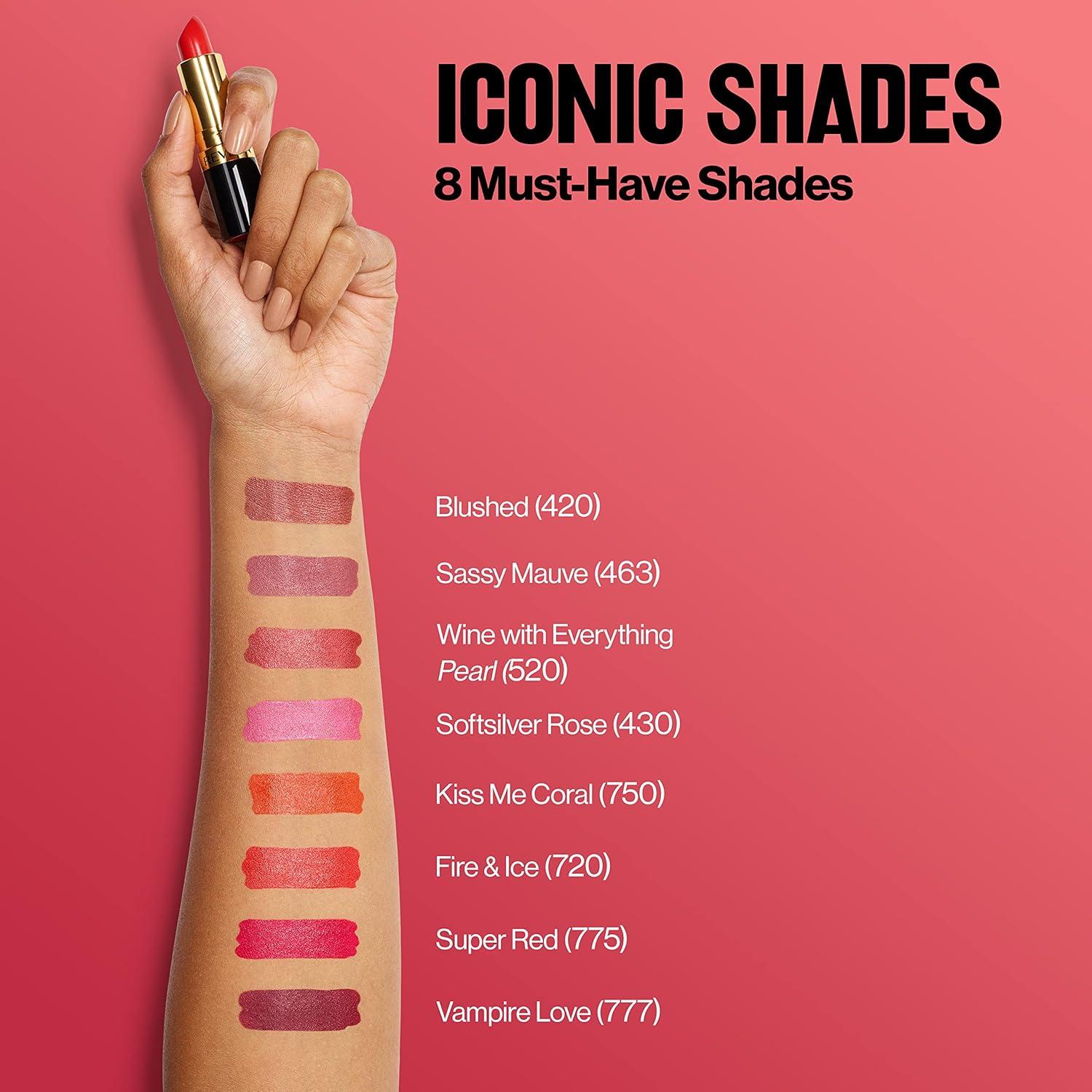 imageRevlon Super Lustrous Lipstick Creamy Formula For Soft FullerLooking Lips Moisturized Feel 778 Pink Promise 015 oz740 Certainly Red