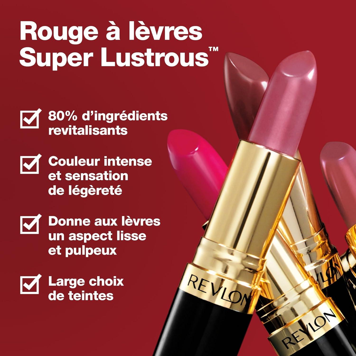 imageRevlon Super Lustrous Lipstick Creamy Formula For Soft FullerLooking Lips Moisturized Feel 778 Pink Promise 015 ozFire Ice