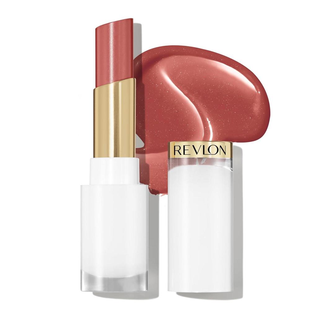 imageREVLON Super Lustrous Glass Shine Balm Hydrating Tinted Lipstick Sheer Glossy Shiny Finish 008 Rum Raisin 011 oz004 Nude Illuminator