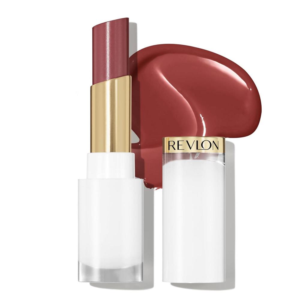 imageREVLON Super Lustrous Glass Shine Balm Hydrating Tinted Lipstick Sheer Glossy Shiny Finish 008 Rum Raisin 011 oz008 Rum Raisin