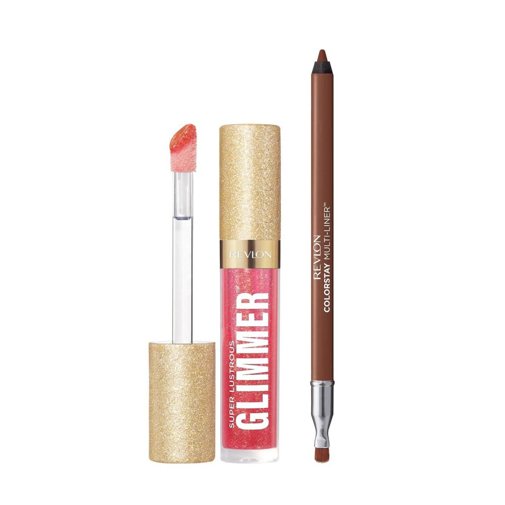imageREVLON Super Lustrous Glimmer Gloss NonSticky Lip Gloss HighShine Finish PlantBased Glitter 006 Bronze Spark 013 fl ozHaute Honey Dynamic Doer