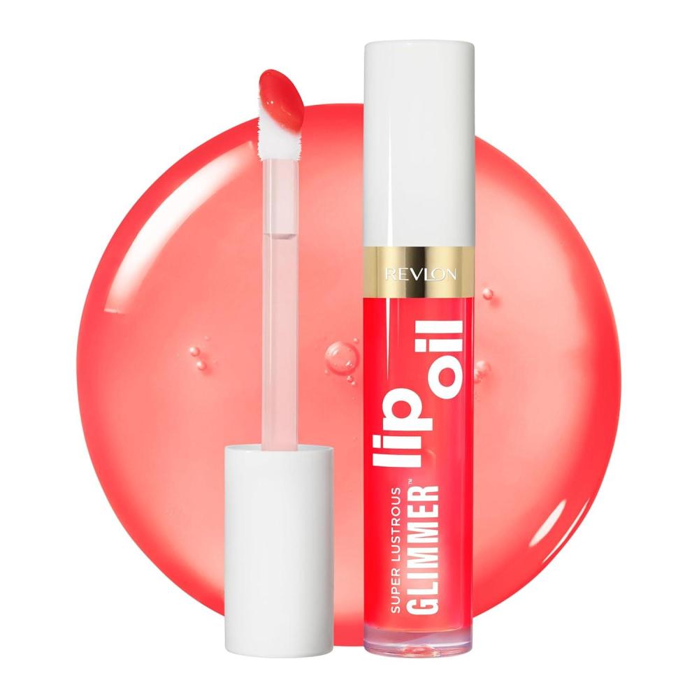 imageREVLON Super Lustrous Glimmer Lip Oil Moisturizing ampamp Tinted Shiny Finish Made with PlantBased Squalane 003 Glow Mama 013 fl oz003 Glow Mama
