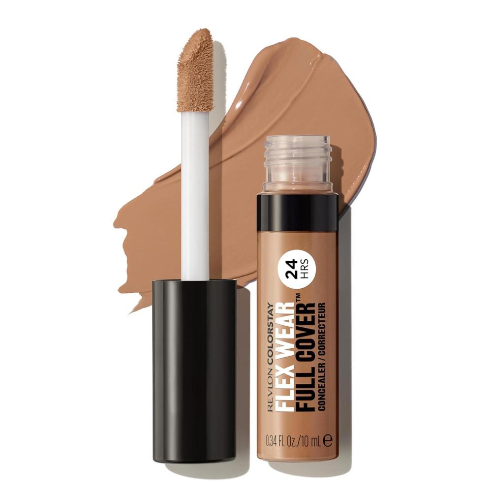 imageRevlon ColorStay Flex Wear Full Cover NonCreasing Concealer Infused with Hyaluronic Acid ampamp Vitamin E Flexible Longwear 060 Deep 034 Fl Oz060 Deep