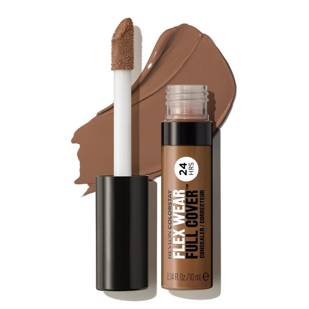 imageRevlon ColorStay Flex Wear Full Cover NonCreasing Concealer Infused with Hyaluronic Acid ampamp Vitamin E Flexible Longwear 060 Deep 034 Fl Oz075 Hazelnut